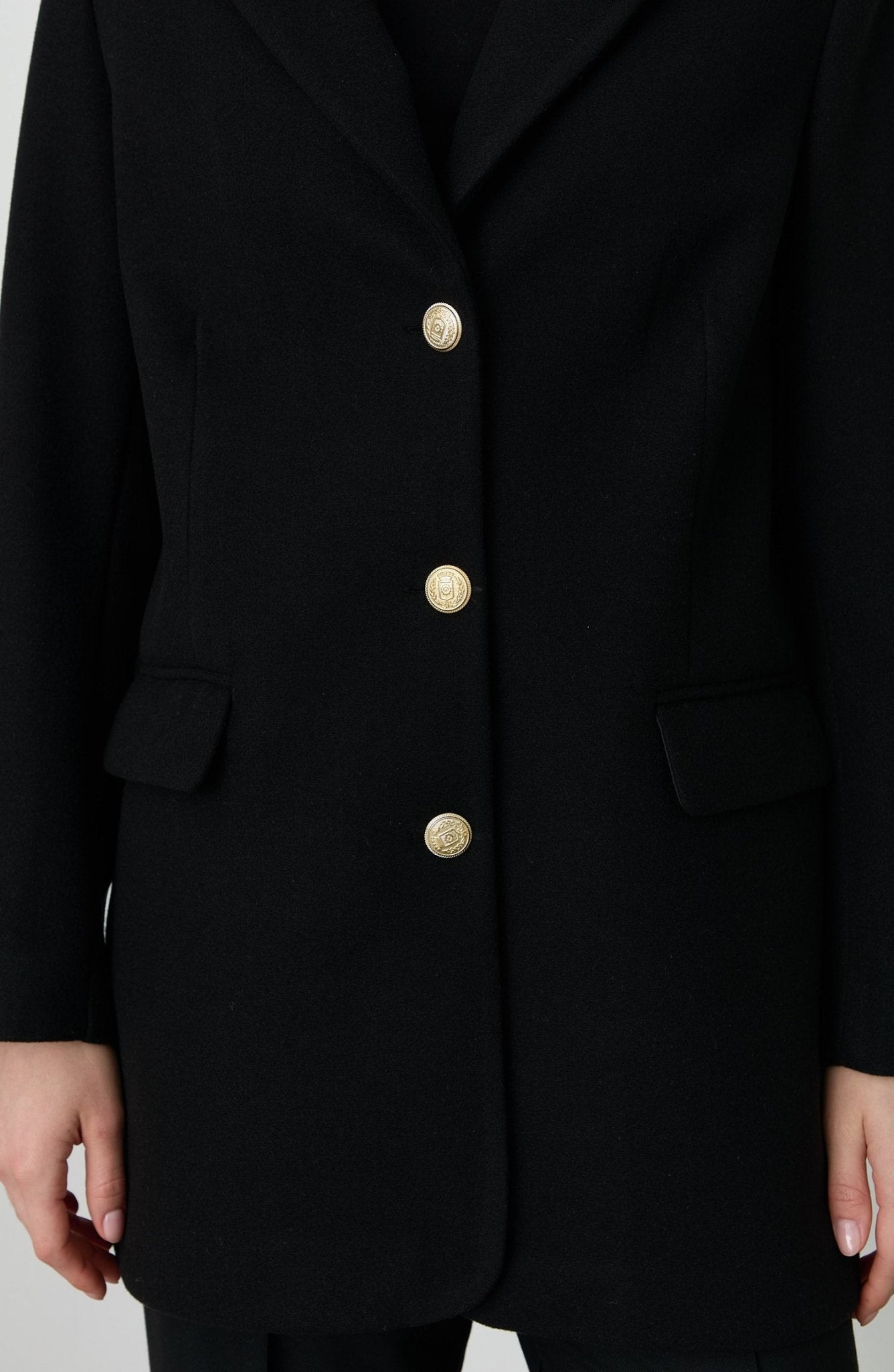 Kaşe Blazer Ceket Siyah - Fatma Atasoy