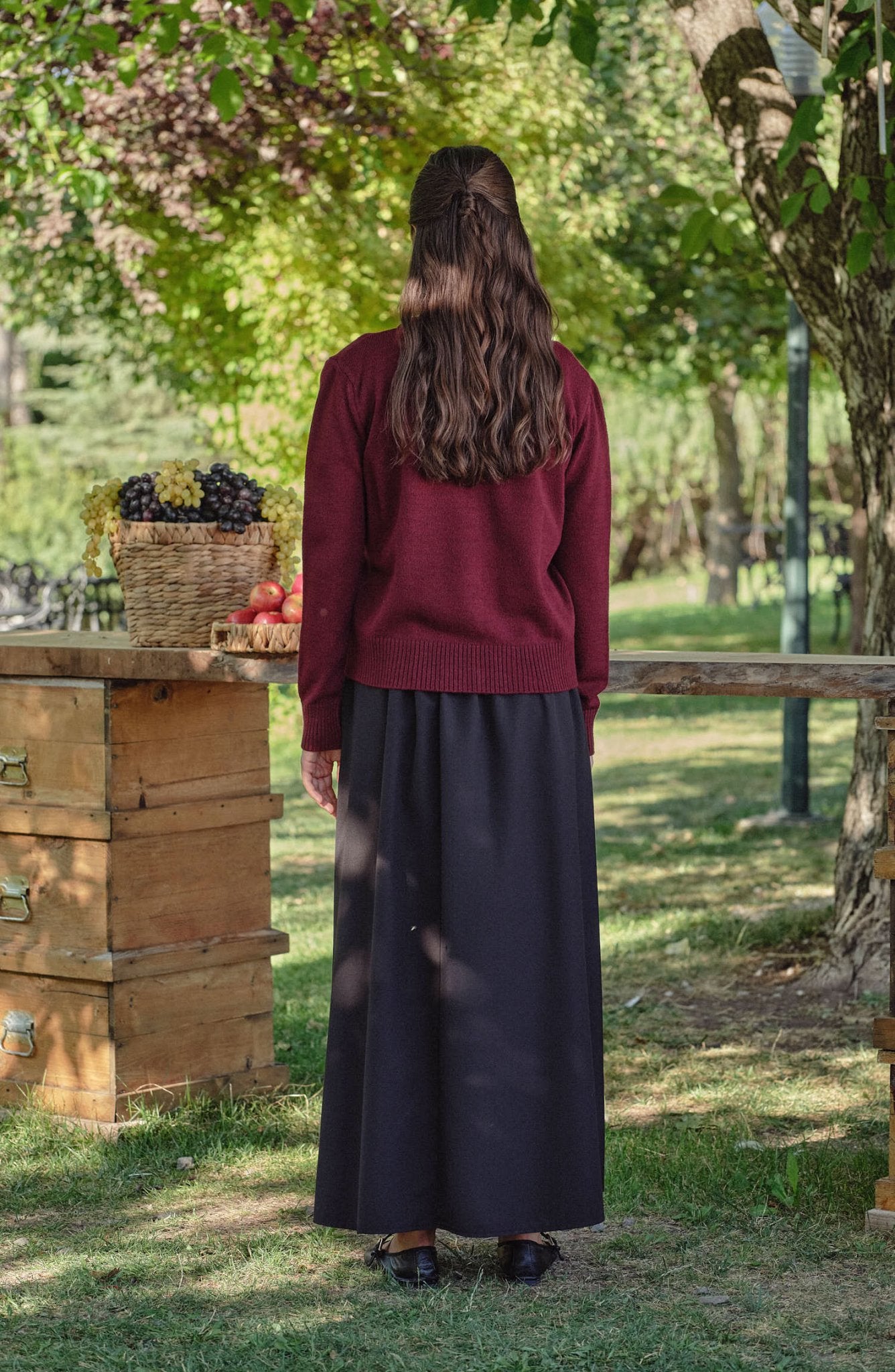 Katmanlı Kısa Bordo Triko Hırka - Fatma Atasoy