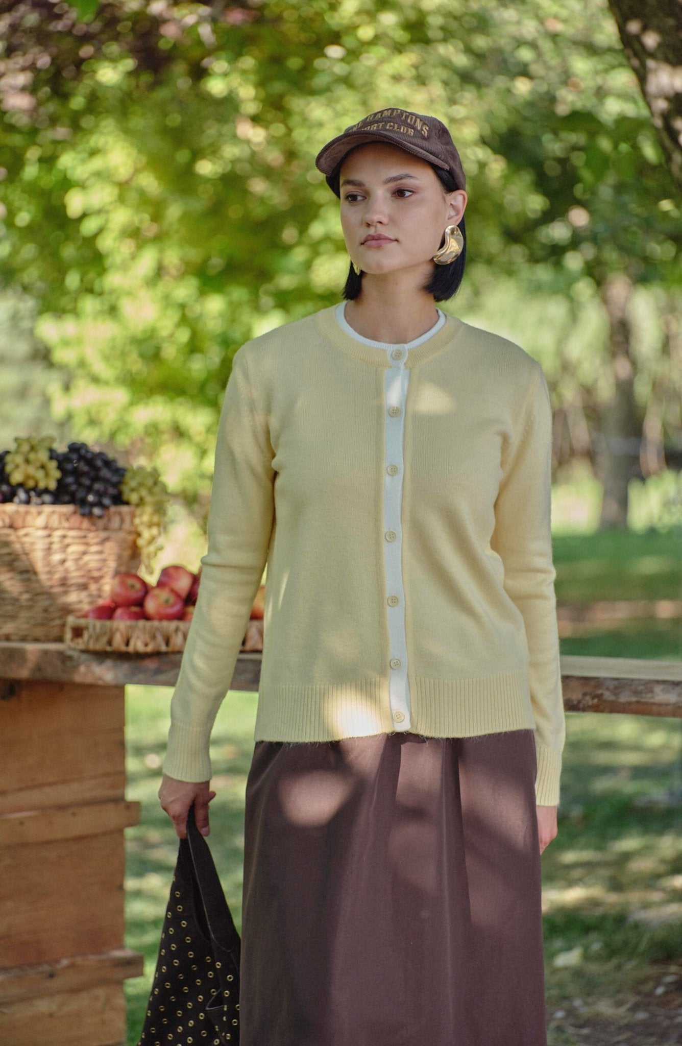 Katmanlı Kısa Butter Sarı Triko Hırka - Fatma Atasoy