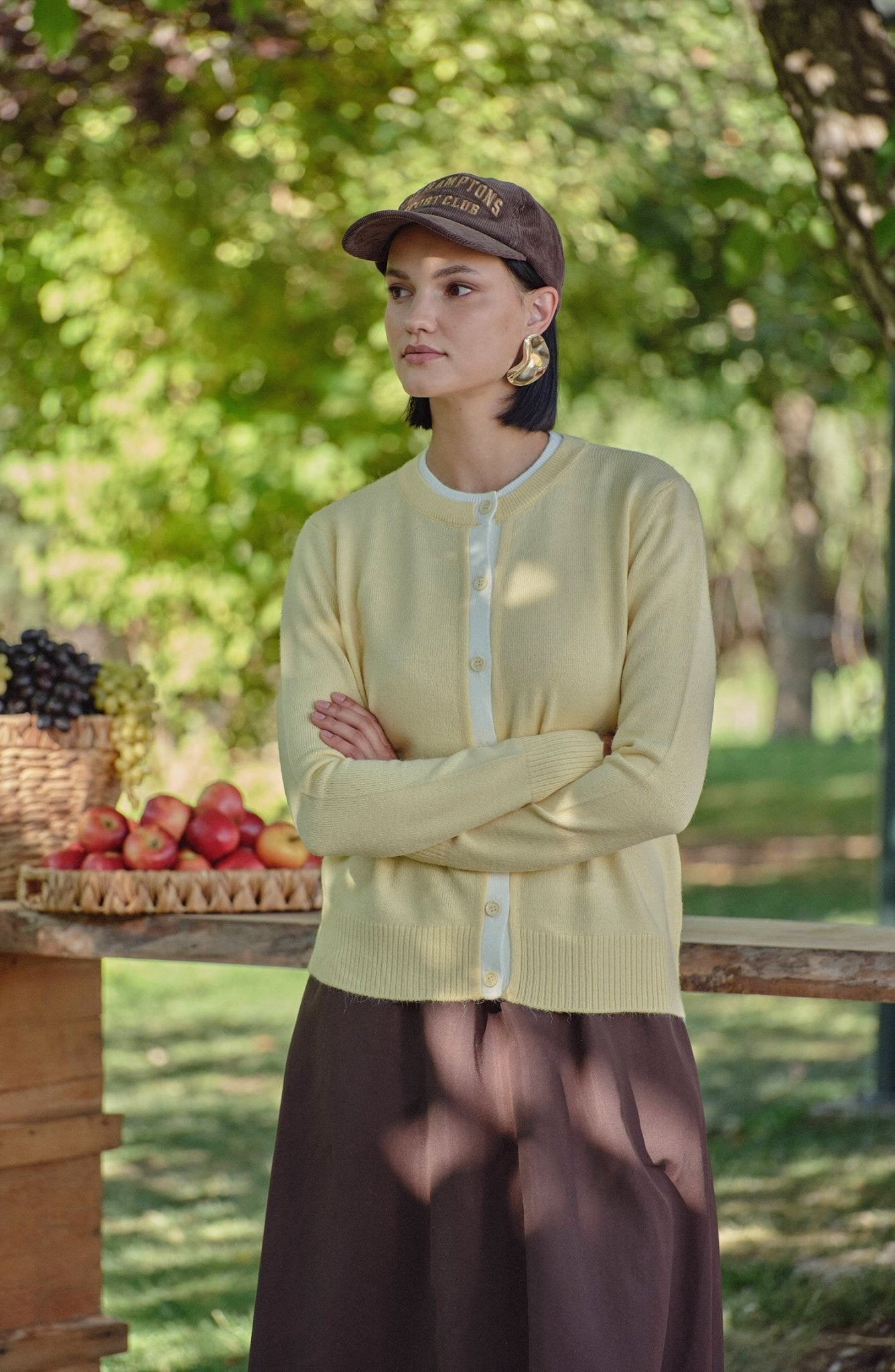 Katmanlı Kısa Butter Sarı Triko Hırka - Fatma Atasoy