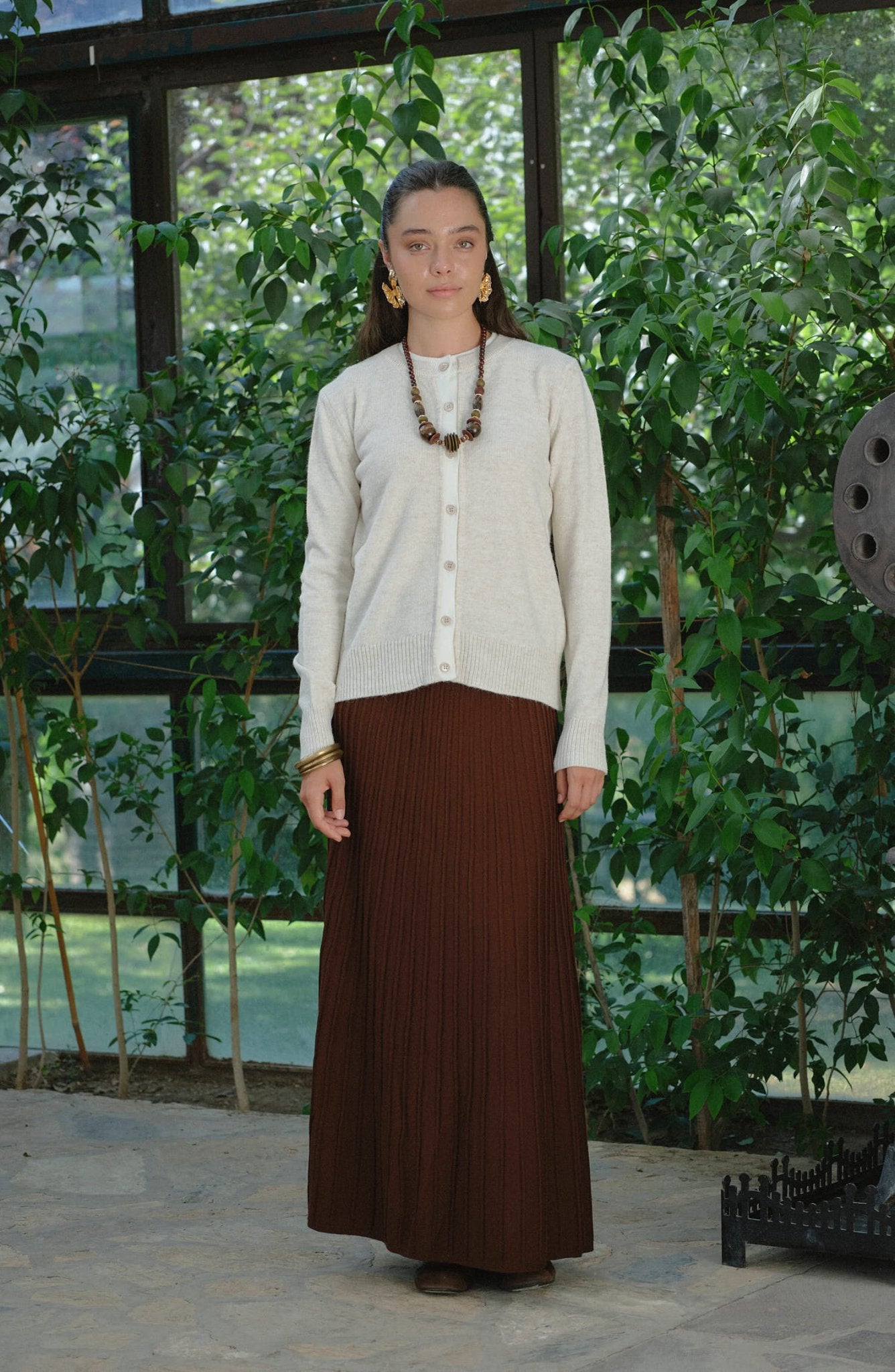 Katmanlı Kısa Taş Triko Hırka - Fatma Atasoy