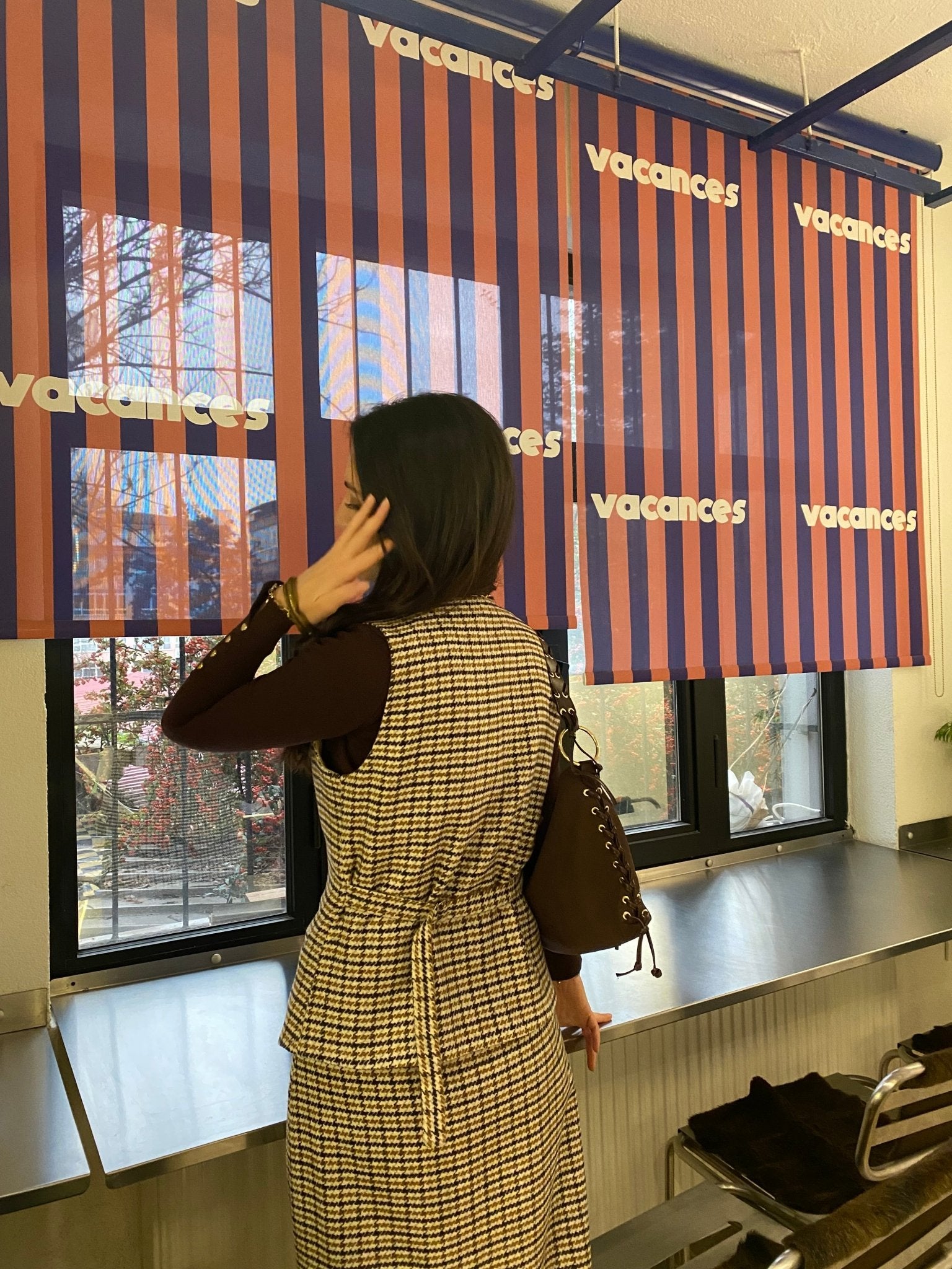 Kazayağı Yelek Etek Takım Sütlü Kahve - Fatma Atasoy