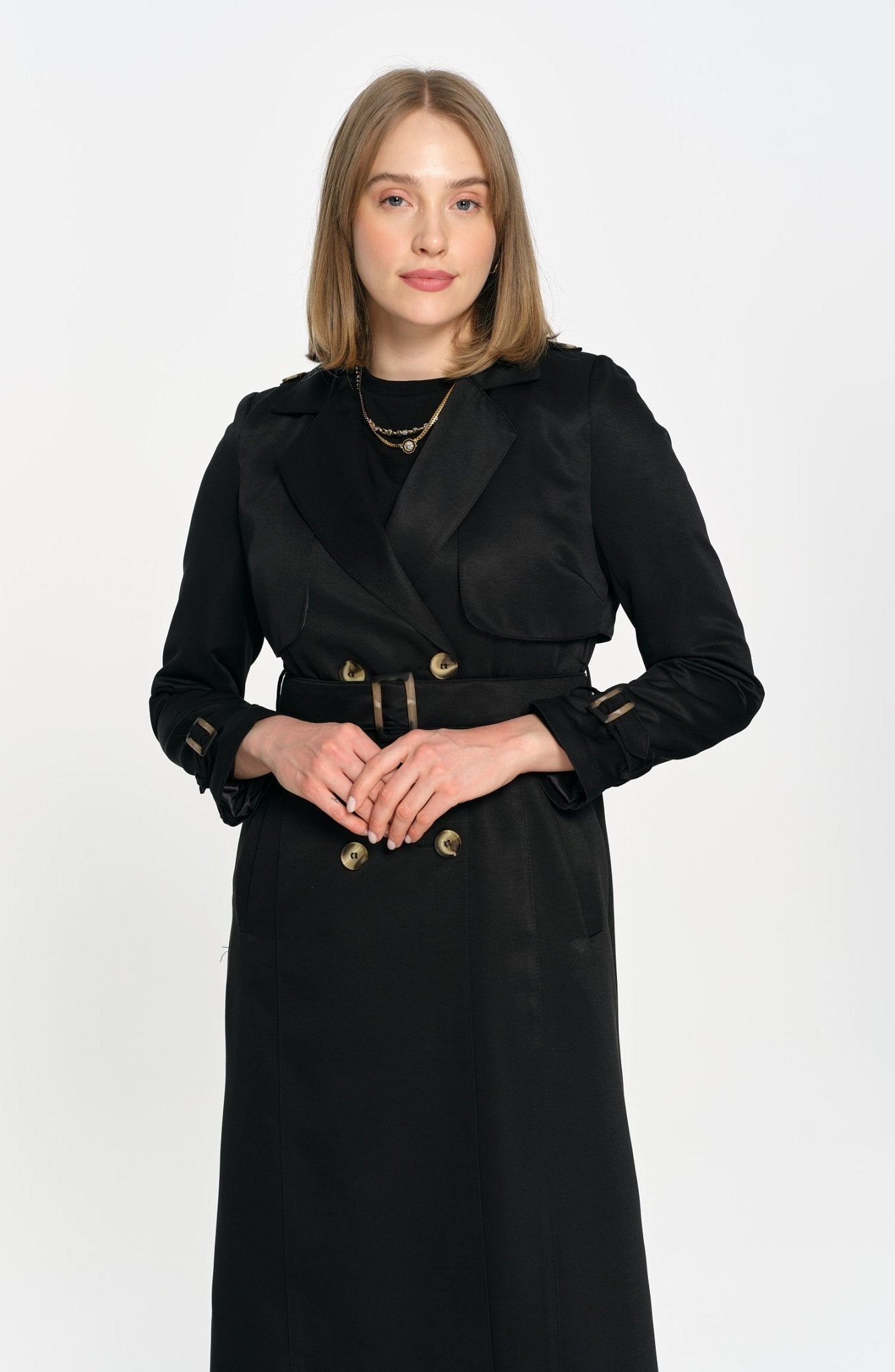 Klasik Siyah Trençkot - Fatma Atasoy