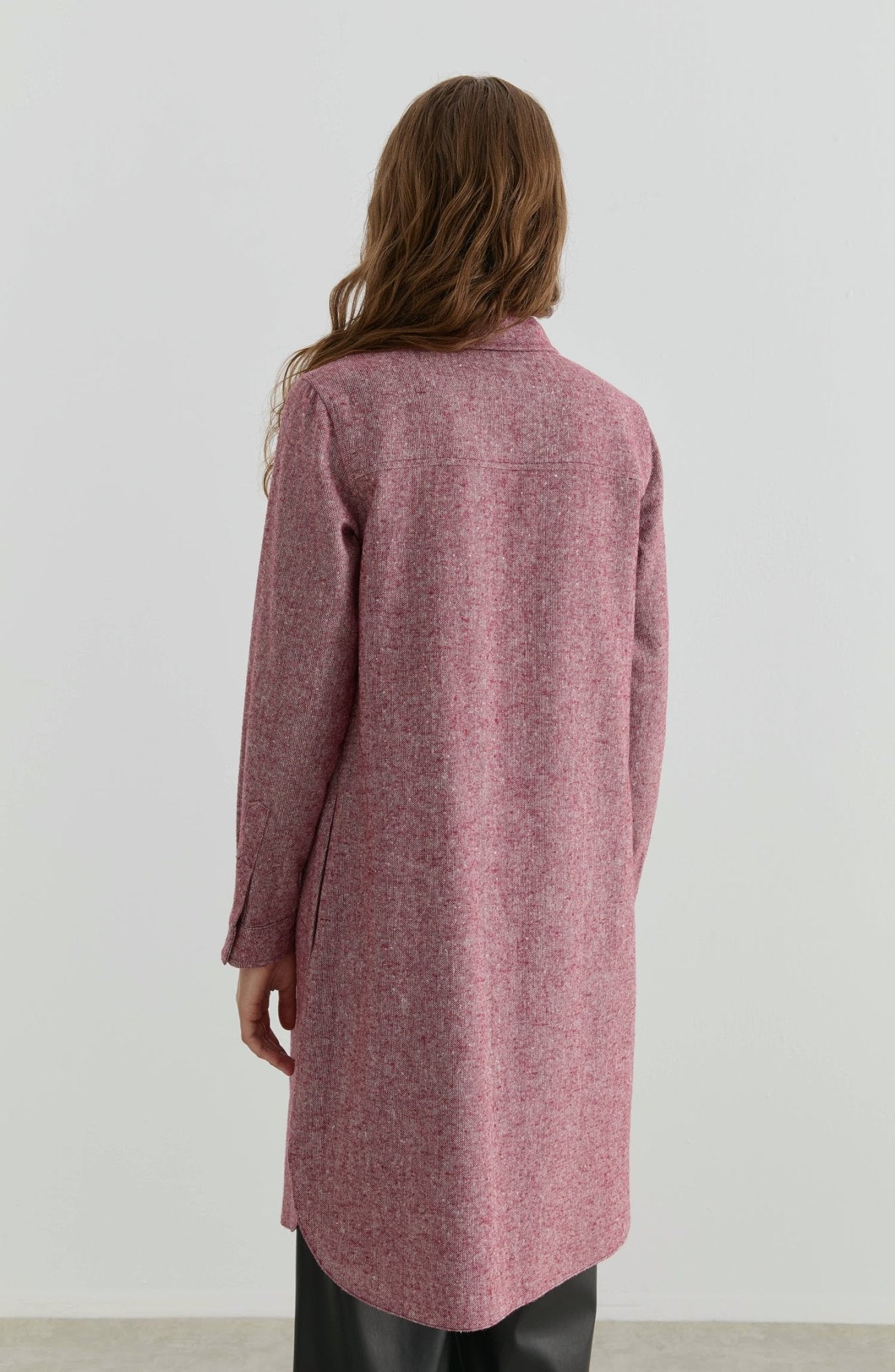 Körük Cepli Bordo Tüvit Gömlek Ceket - Fatma Atasoy