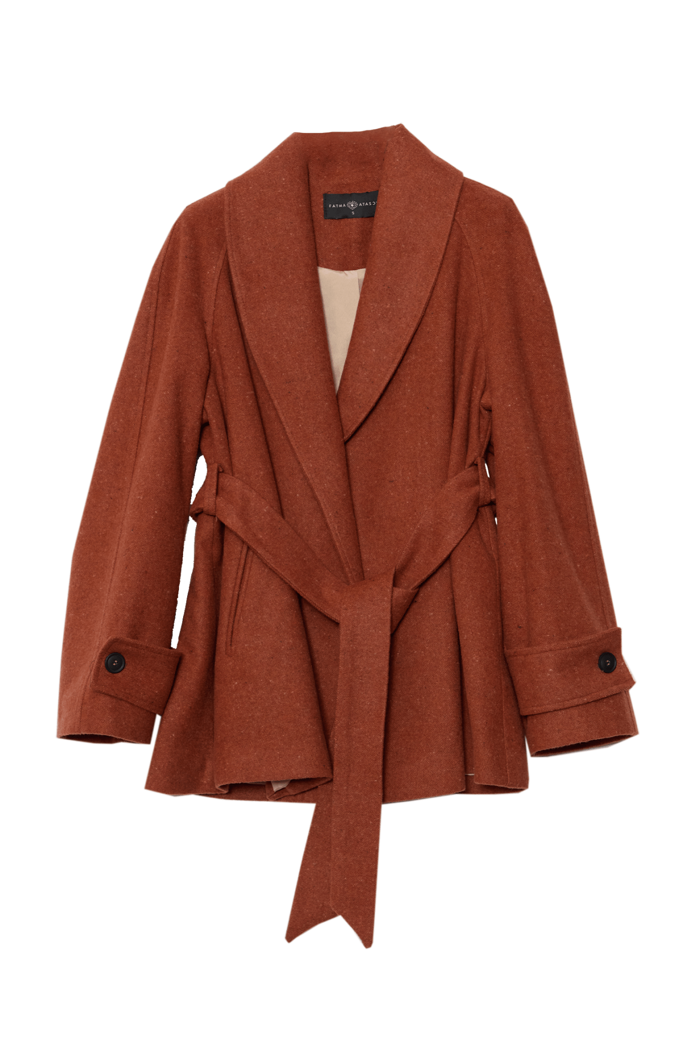 Kruvaze Tarçın Midi Ceket Kaban - Fatma Atasoy