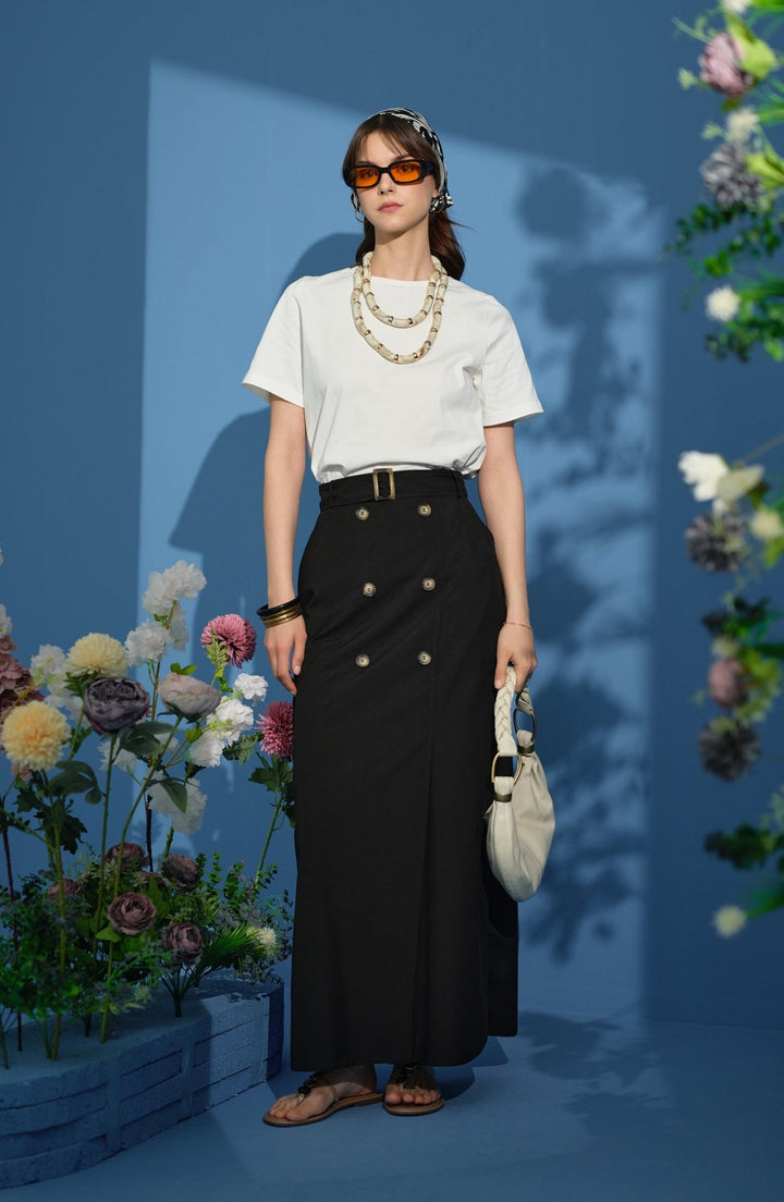 Kruvaze Trenç Siyah Etek - Fatma Atasoy