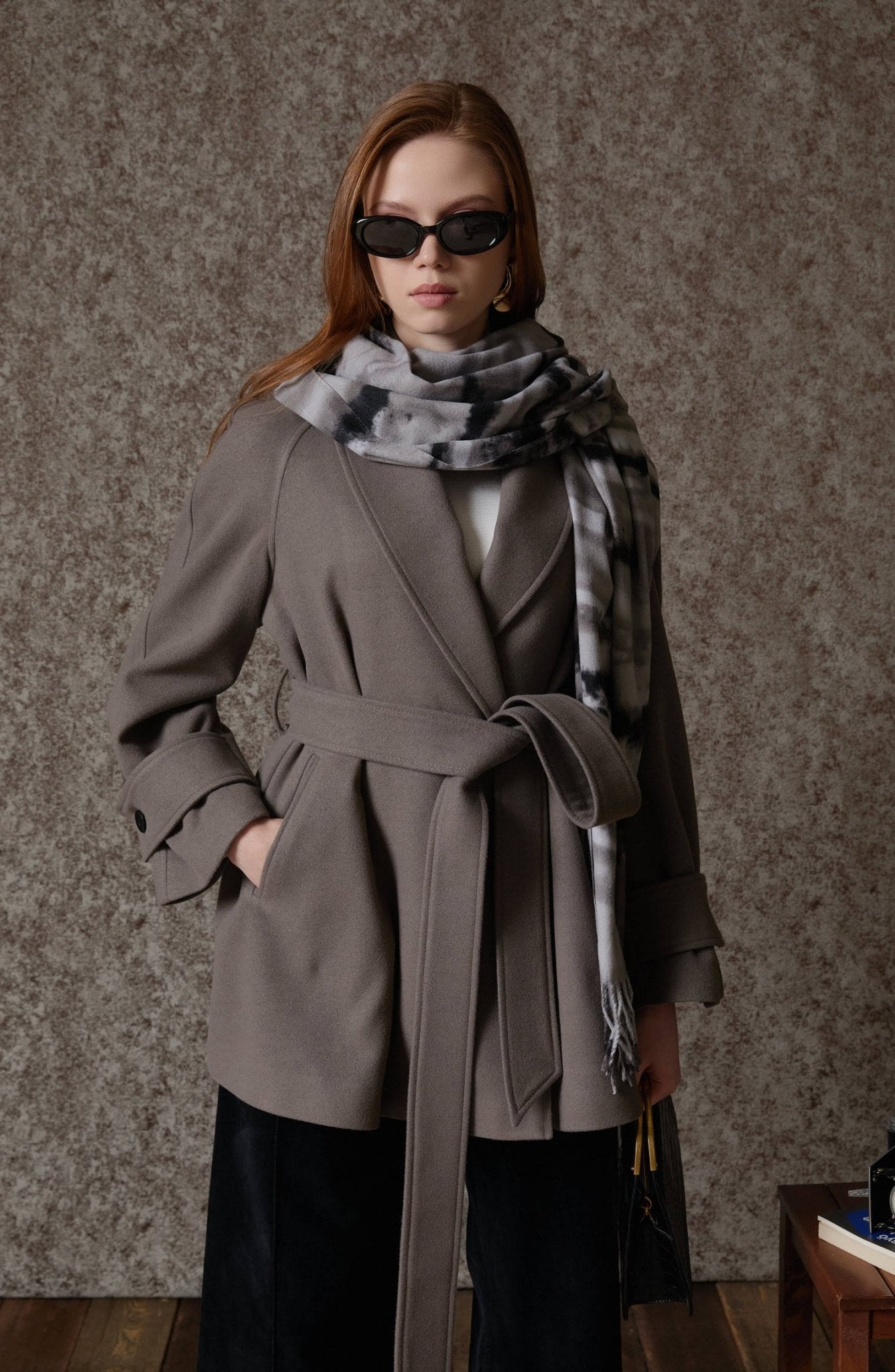 Kruvaze Vizon Kaşe Ceket Kaban - Fatma Atasoy