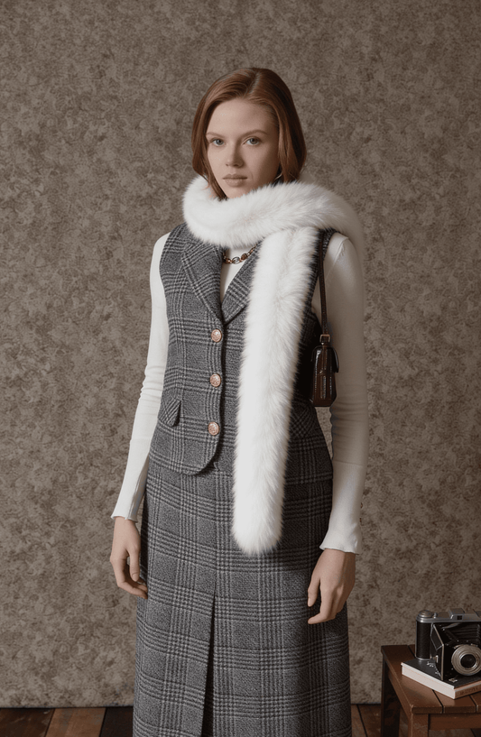 Kürk Ekru Atkı - Fatma Atasoy