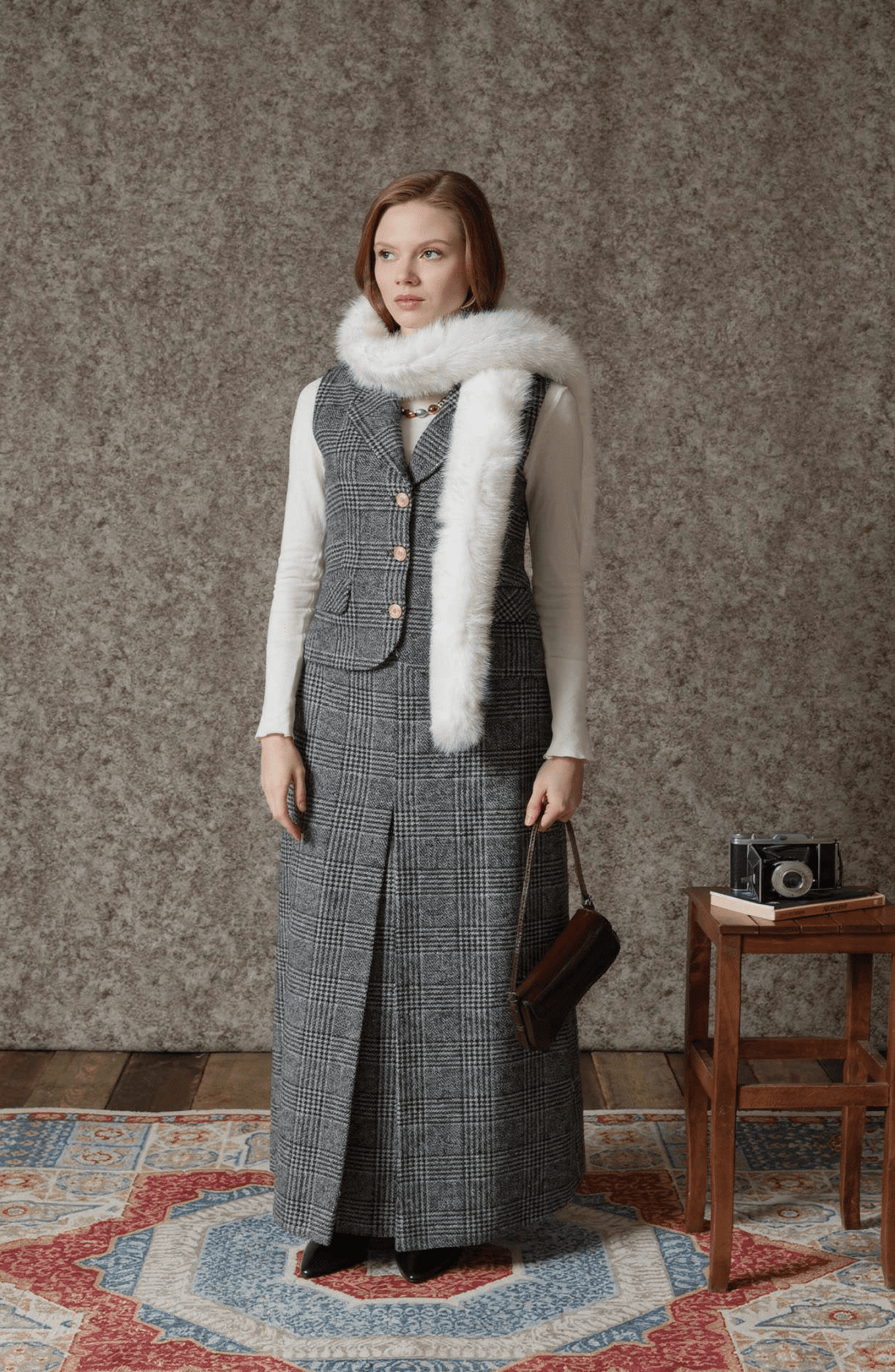 Kürk Ekru Atkı - Fatma Atasoy