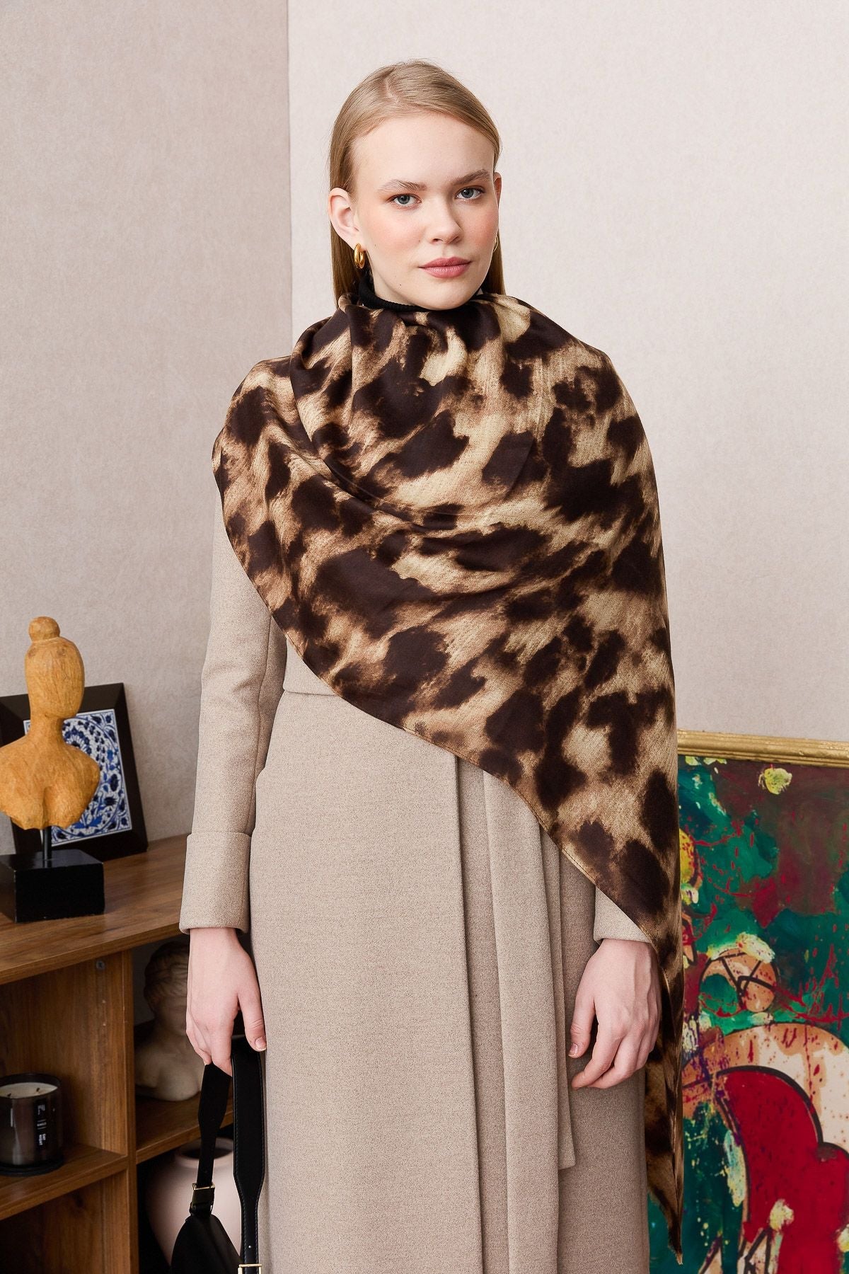 Kuşaklı Maksi Kaban Taş - Fatma Atasoy