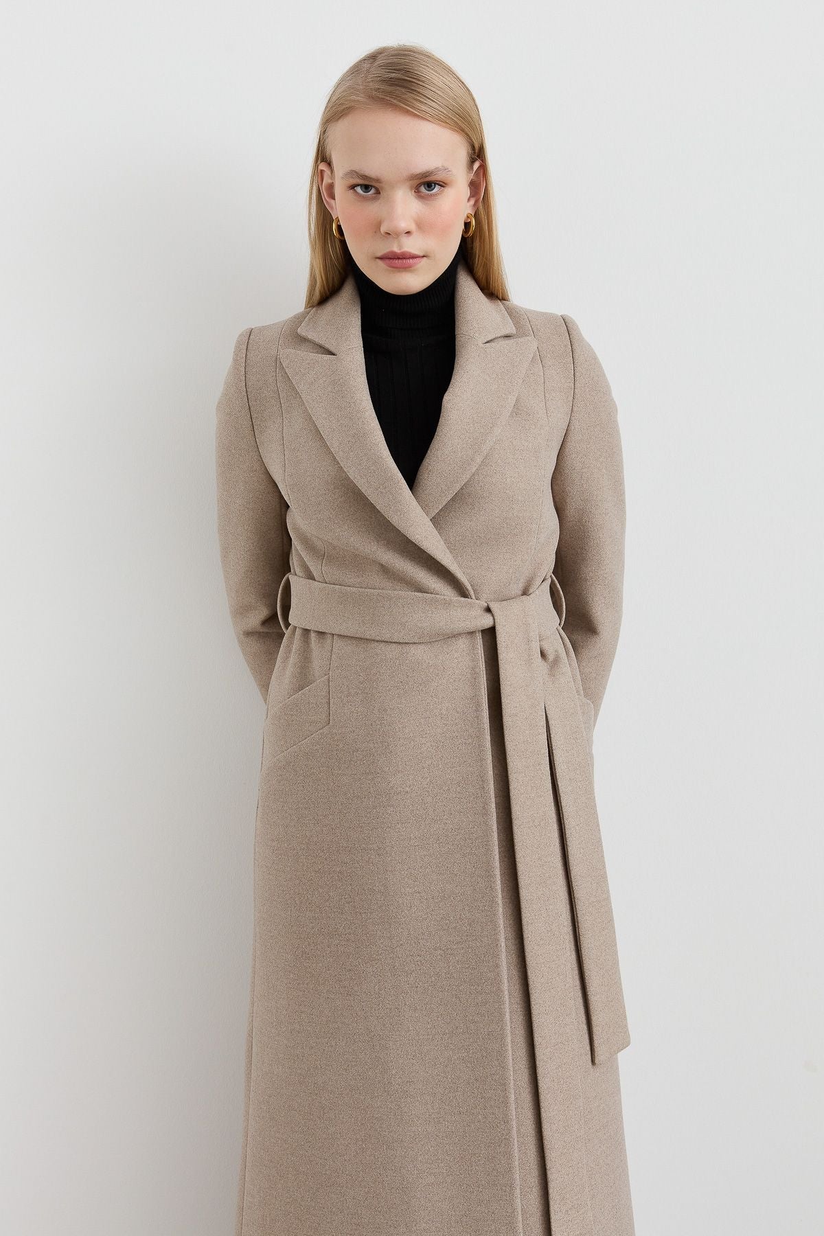 Kuşaklı Maksi Kaban Taş - Fatma Atasoy