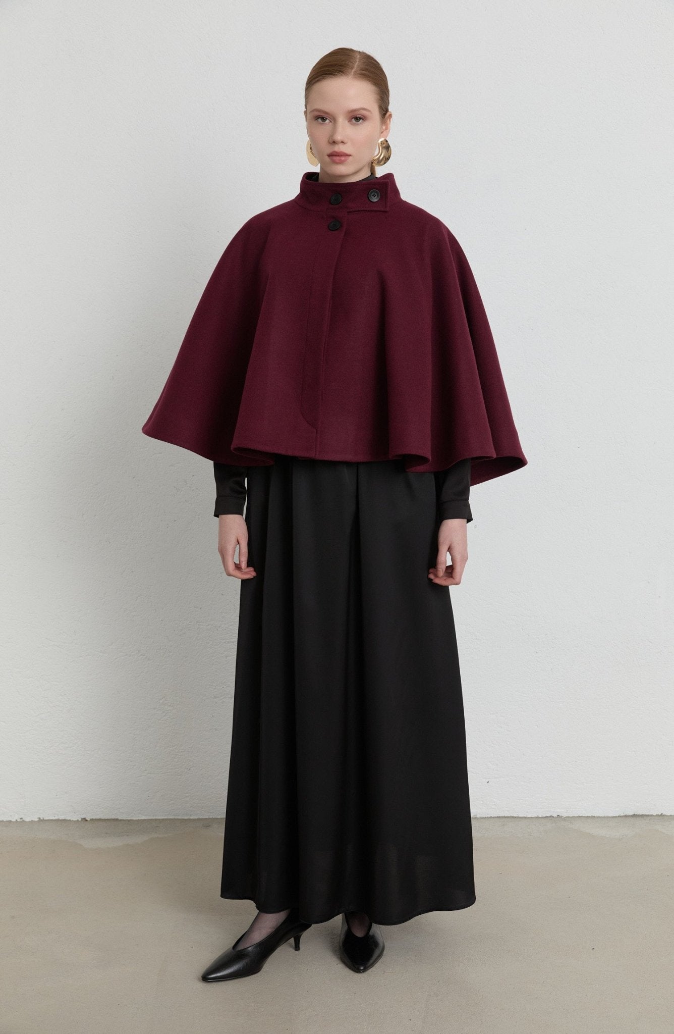 Lastikli Siyah Saten Etek - Fatma Atasoy