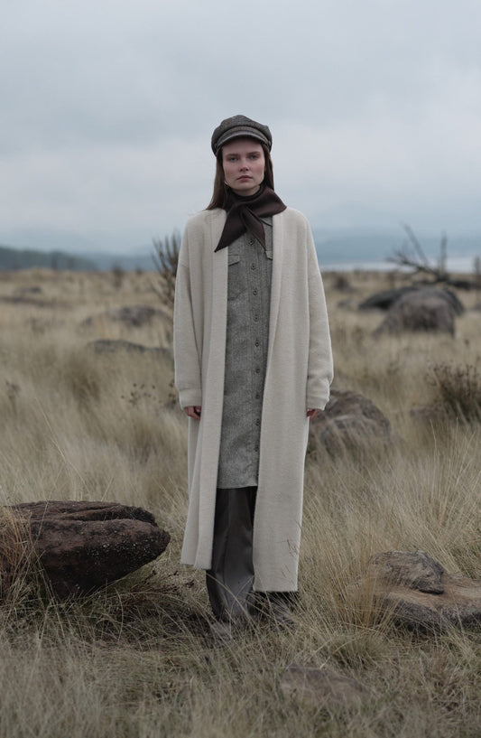 Maksi Yumoş Taş Triko Hırka - Fatma Atasoy