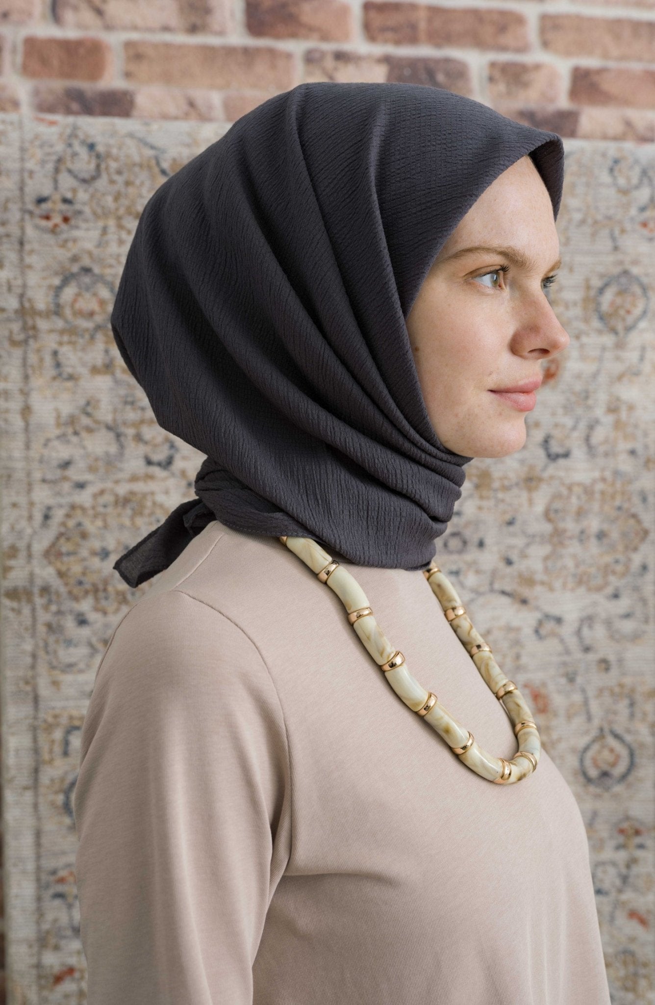 Mio Caz Antrasit Eşarp - Fatma Atasoy