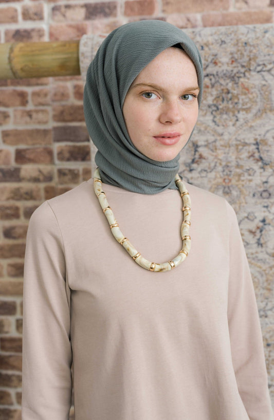 Mio Caz Okyanus Yeşili Eşarp - Fatma Atasoy