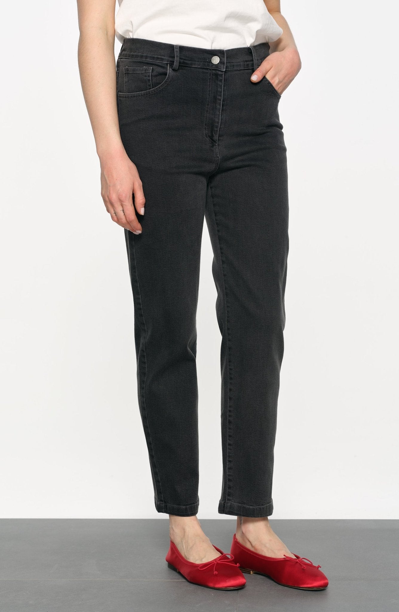 Mom Gri Denim Pantolon - Fatma Atasoy