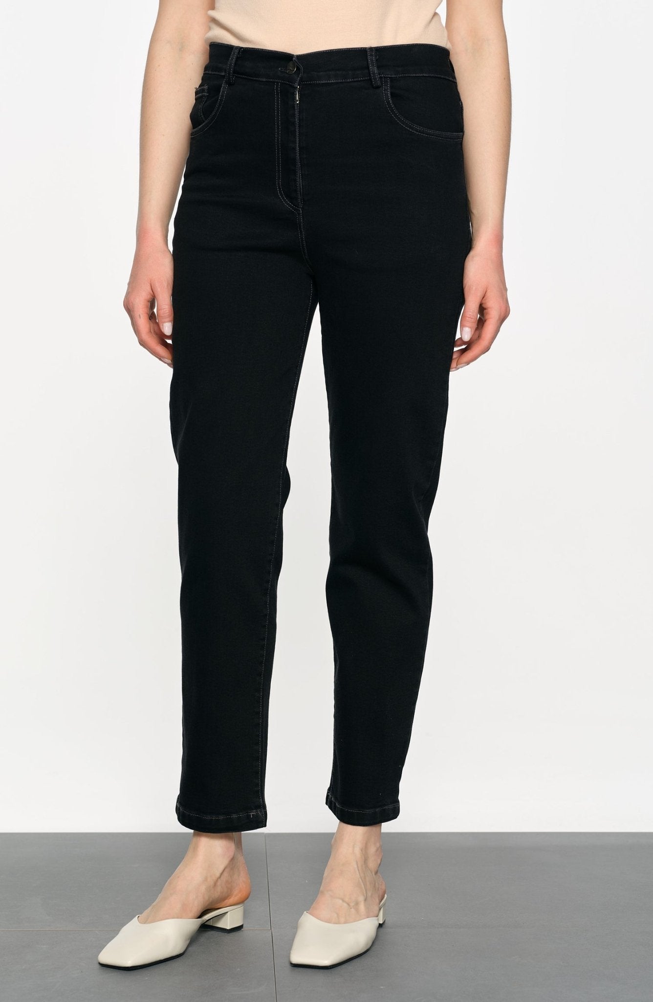 Mom Siyah Denim Pantolon - Fatma Atasoy