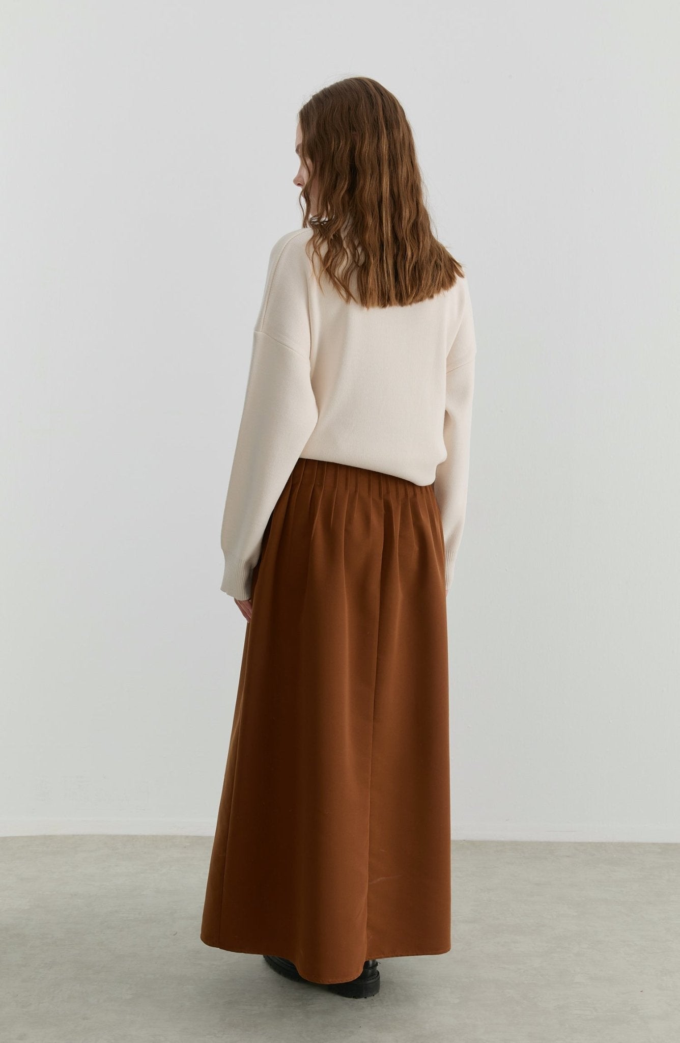 Nervürlü Taba Trenç Etek - Fatma Atasoy