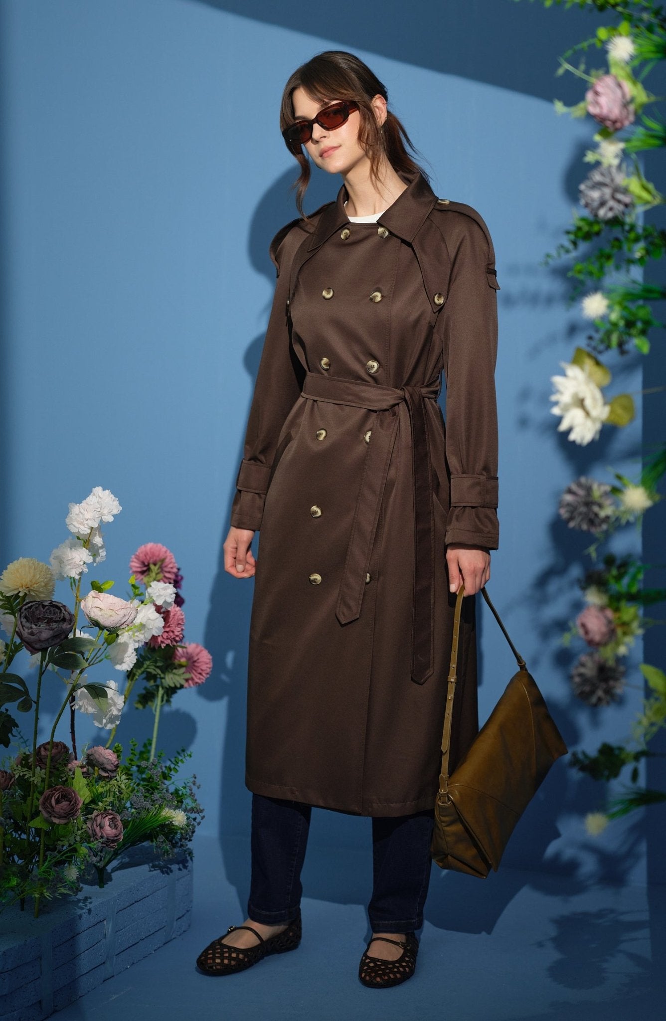 Oversize Acı Kahve Trençkot - Fatma Atasoy