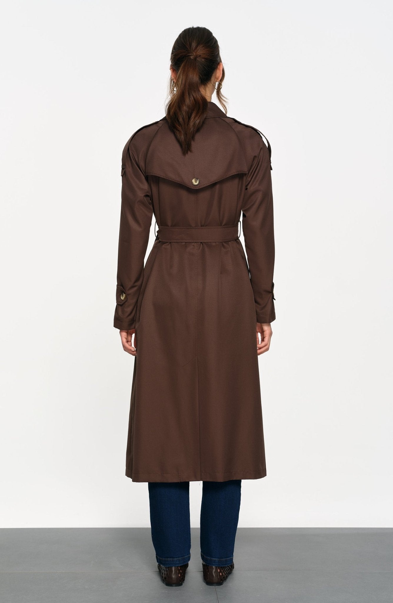 Oversize Acı Kahve Trençkot - Fatma Atasoy
