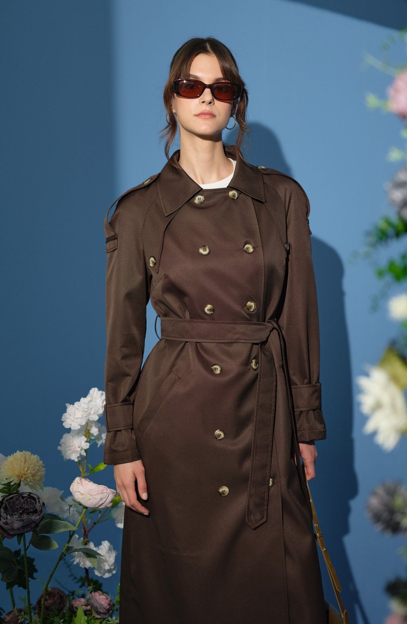 Oversize Acı Kahve Trençkot - Fatma Atasoy