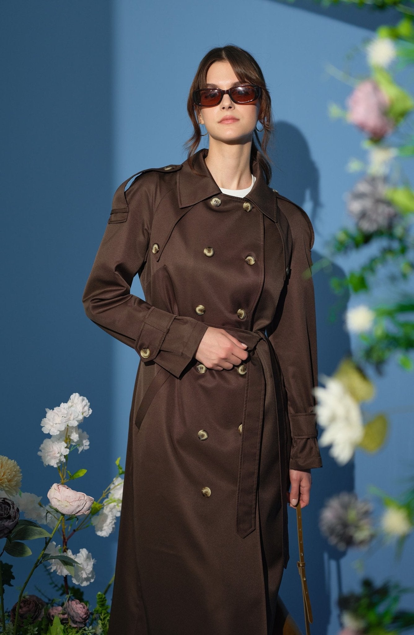 Oversize Acı Kahve Trençkot - Fatma Atasoy