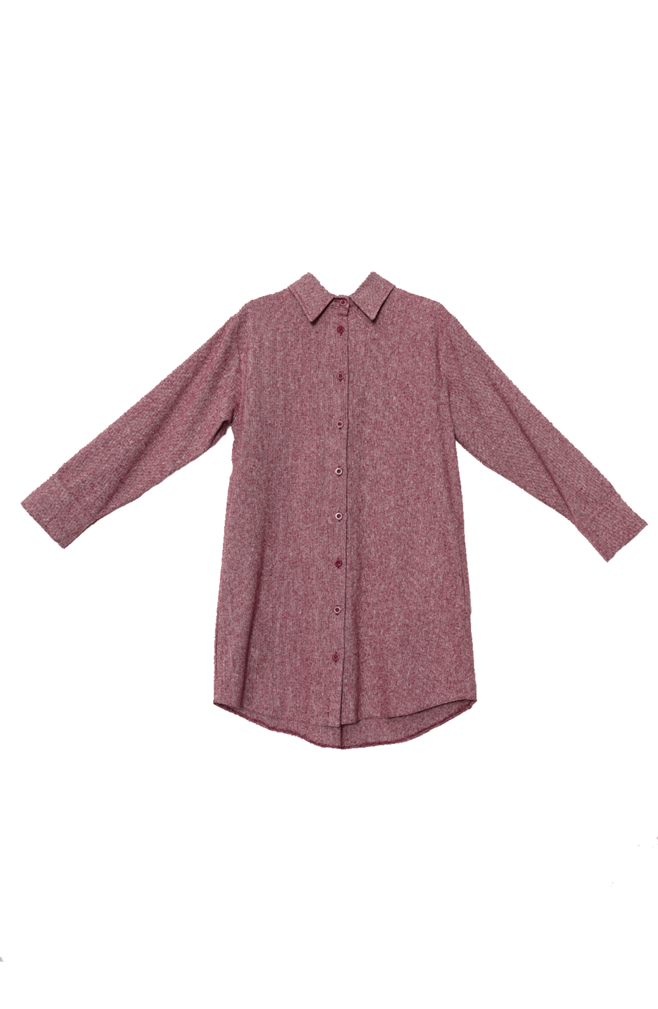 Oversize Bordo Tüvit Gömlek Ceket - Fatma Atasoy