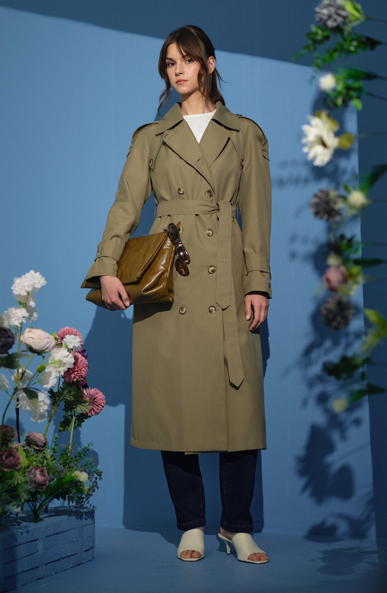 Oversize Haki Trençkot - Fatma Atasoy