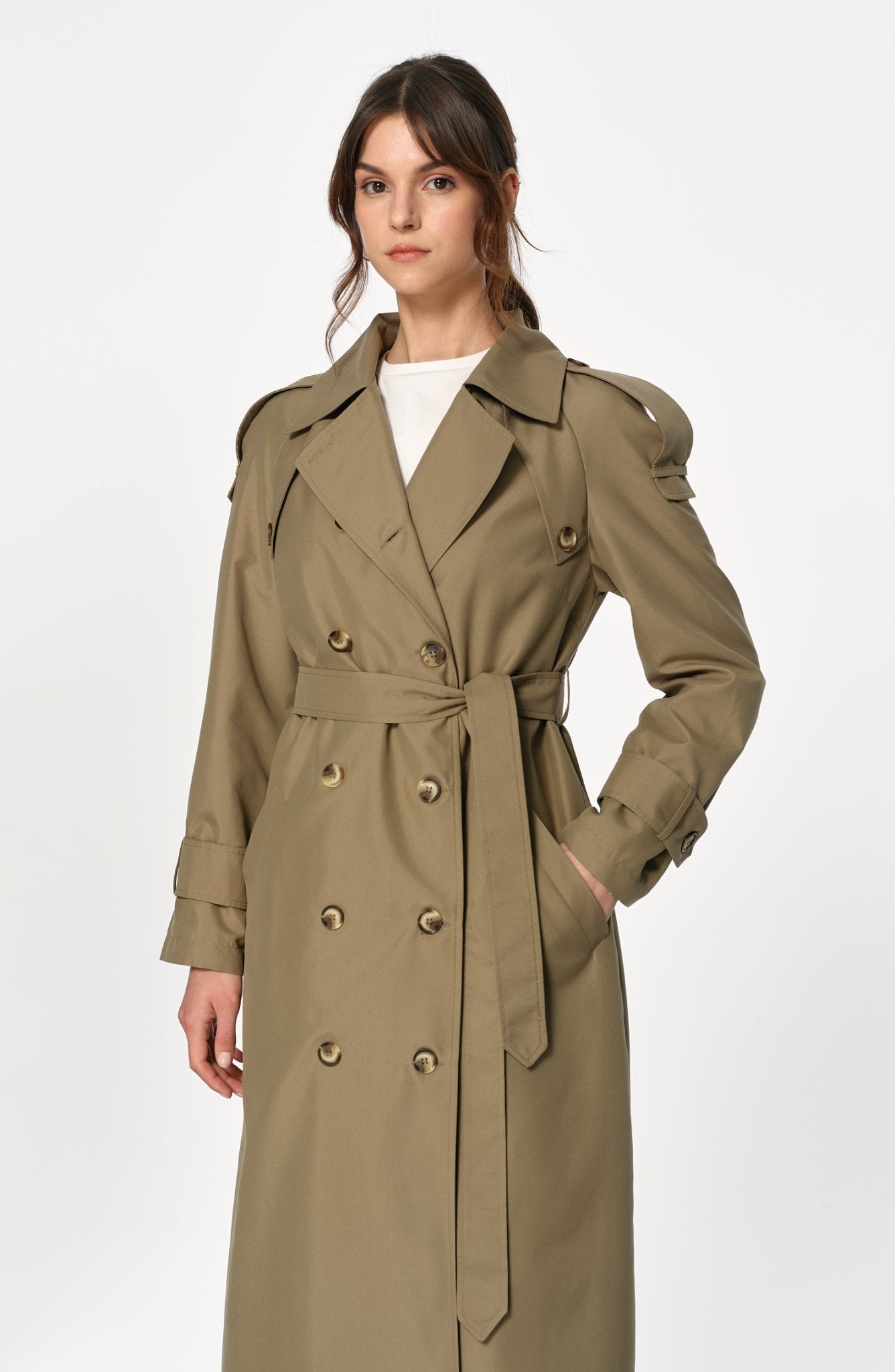 Oversize Haki Trençkot - Fatma Atasoy