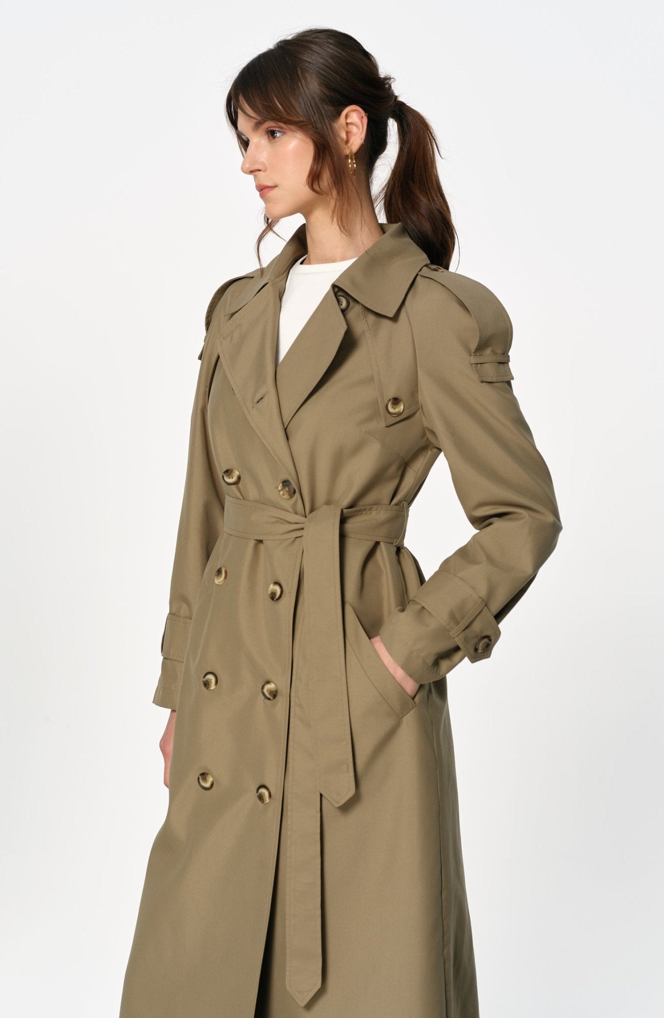 Oversize Haki Trençkot - Fatma Atasoy