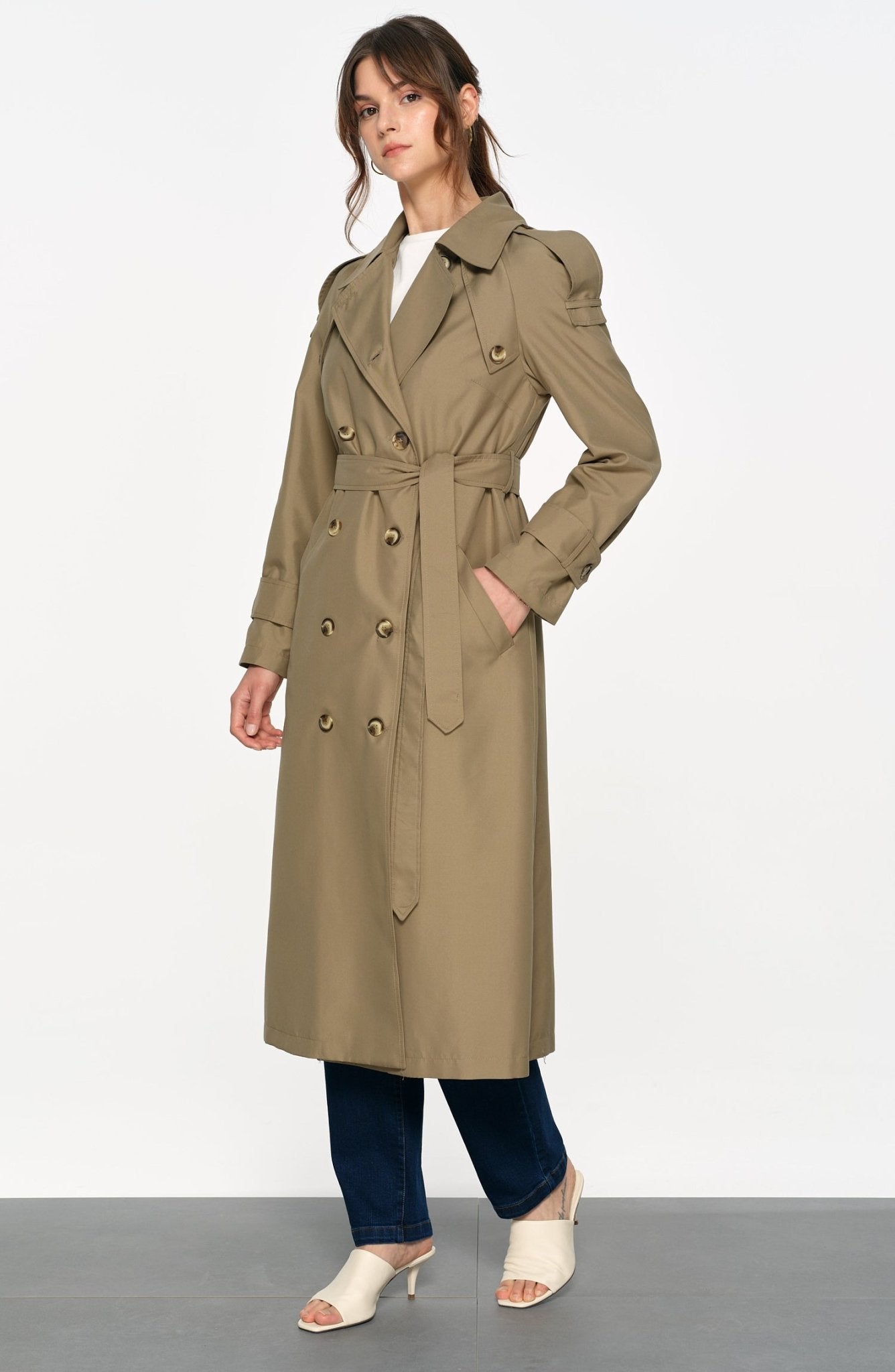 Oversize Haki Trençkot - Fatma Atasoy