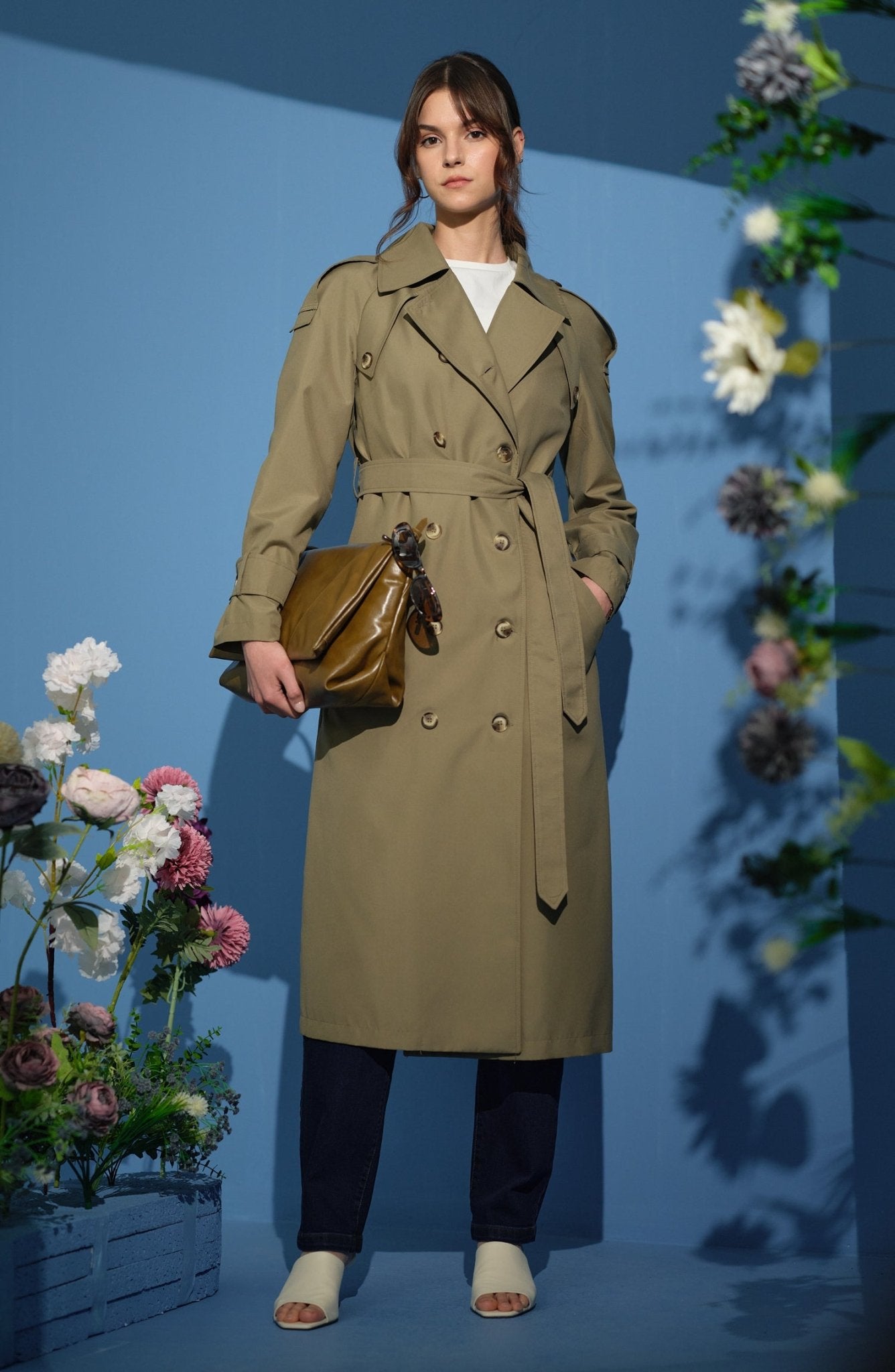 Oversize Haki Trençkot - Fatma Atasoy