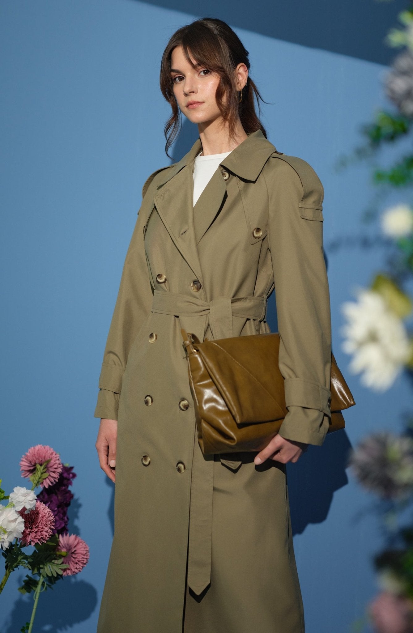 Oversize Haki Trençkot - Fatma Atasoy