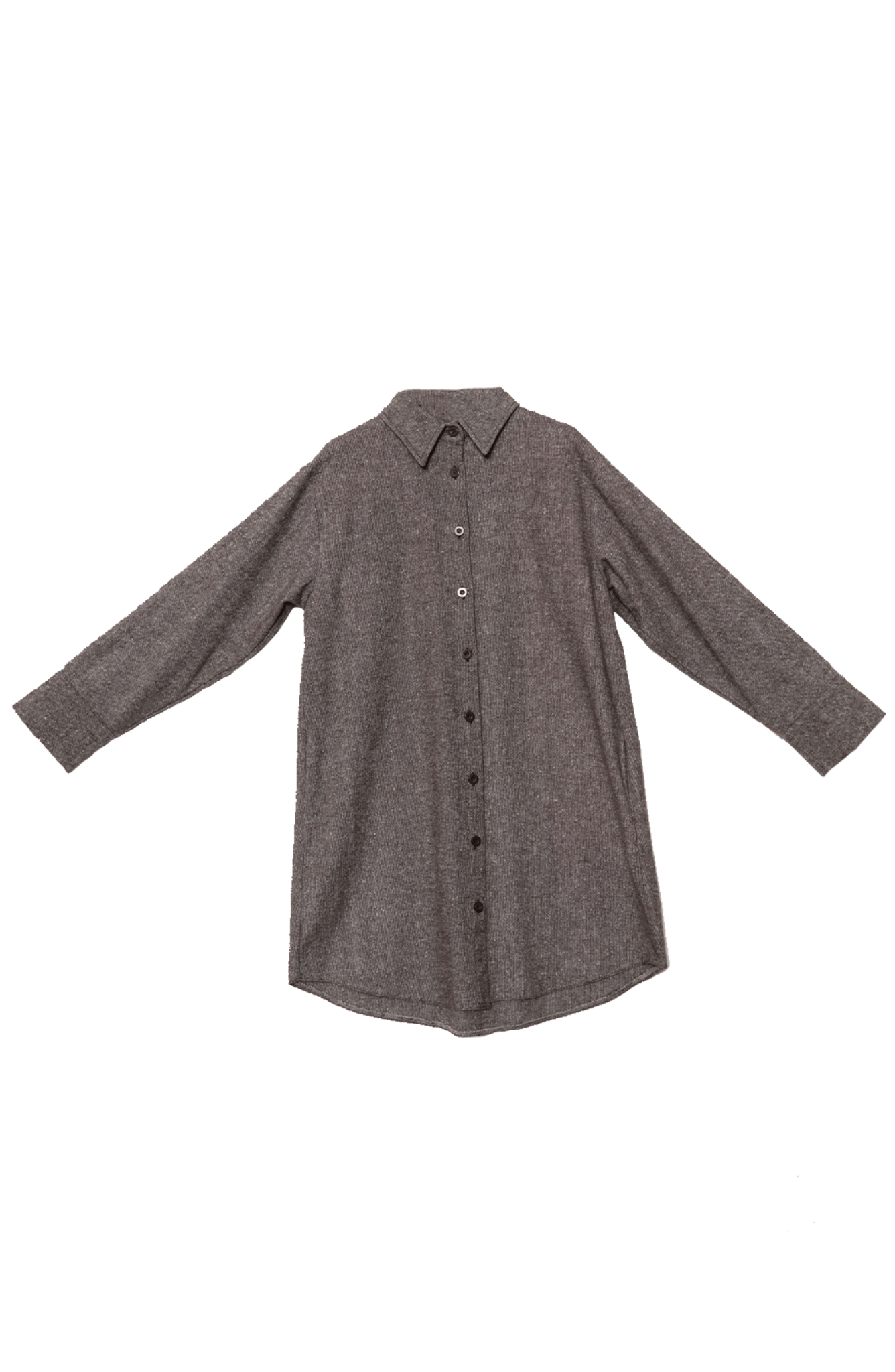 Oversize Kahverengi Tüvit Gömlek Ceket - Fatma Atasoy