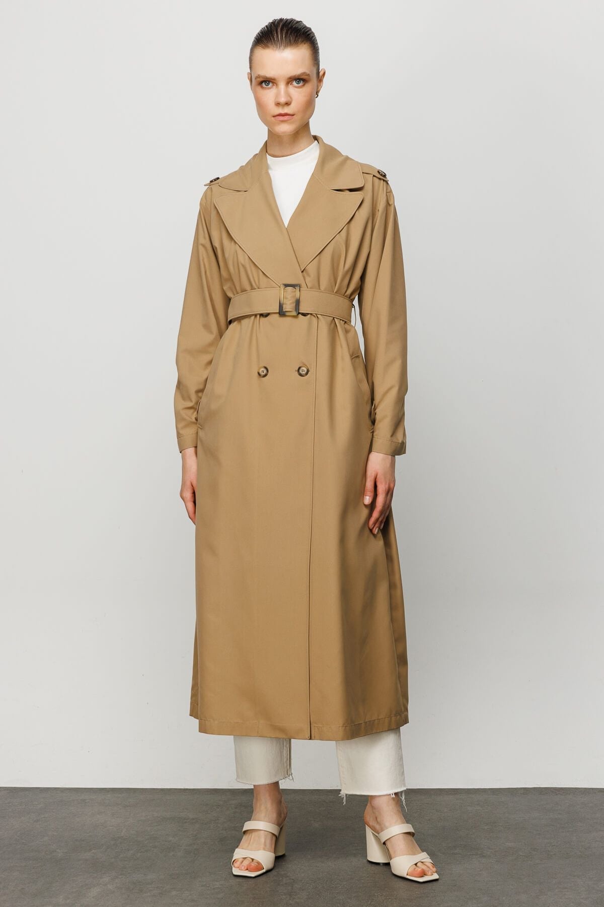 Oversize Maksi Trençkot Kraft - Fatma Atasoy