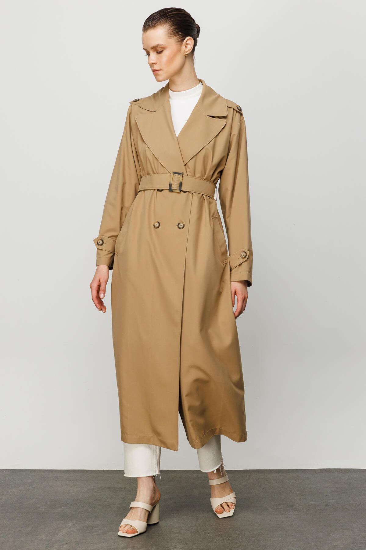 Oversize Maksi Trençkot Kraft - Fatma Atasoy