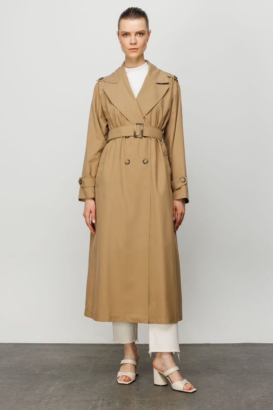 Oversize Maksi Trençkot Kraft - Fatma Atasoy