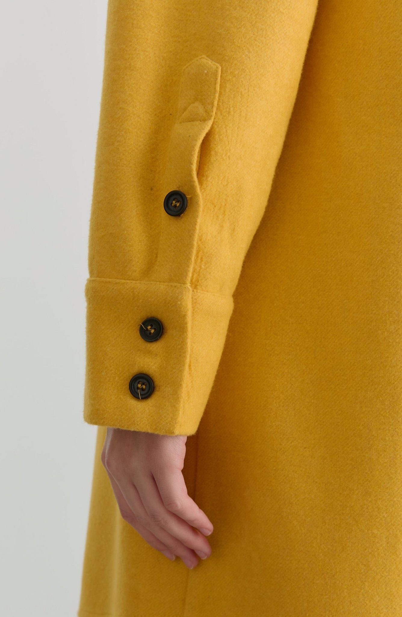 Oversize Sarı Kaşe Gömlek Ceket - Fatma Atasoy