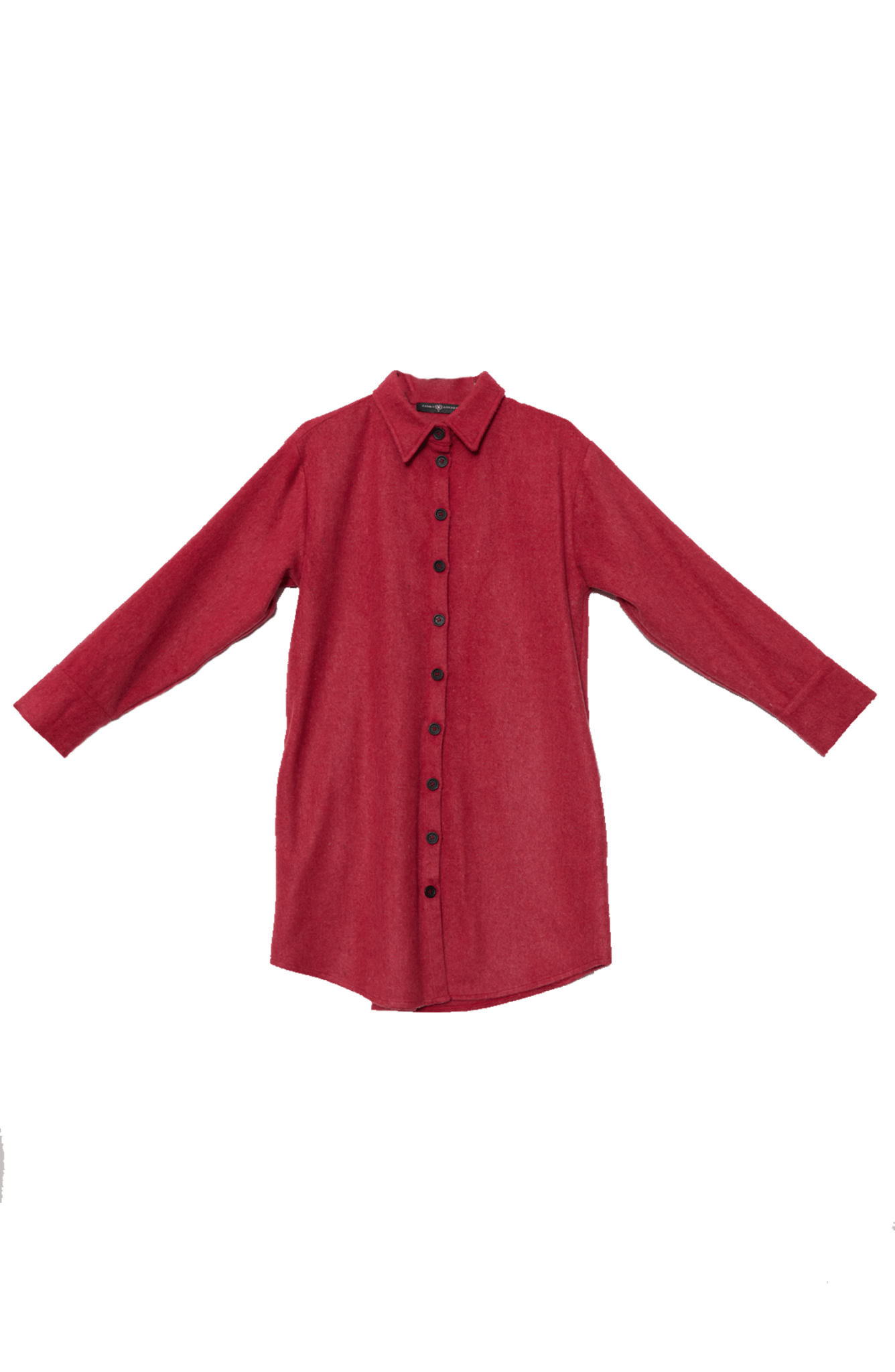 Oversize Vişne Kaşe Gömlek Ceket - Fatma Atasoy