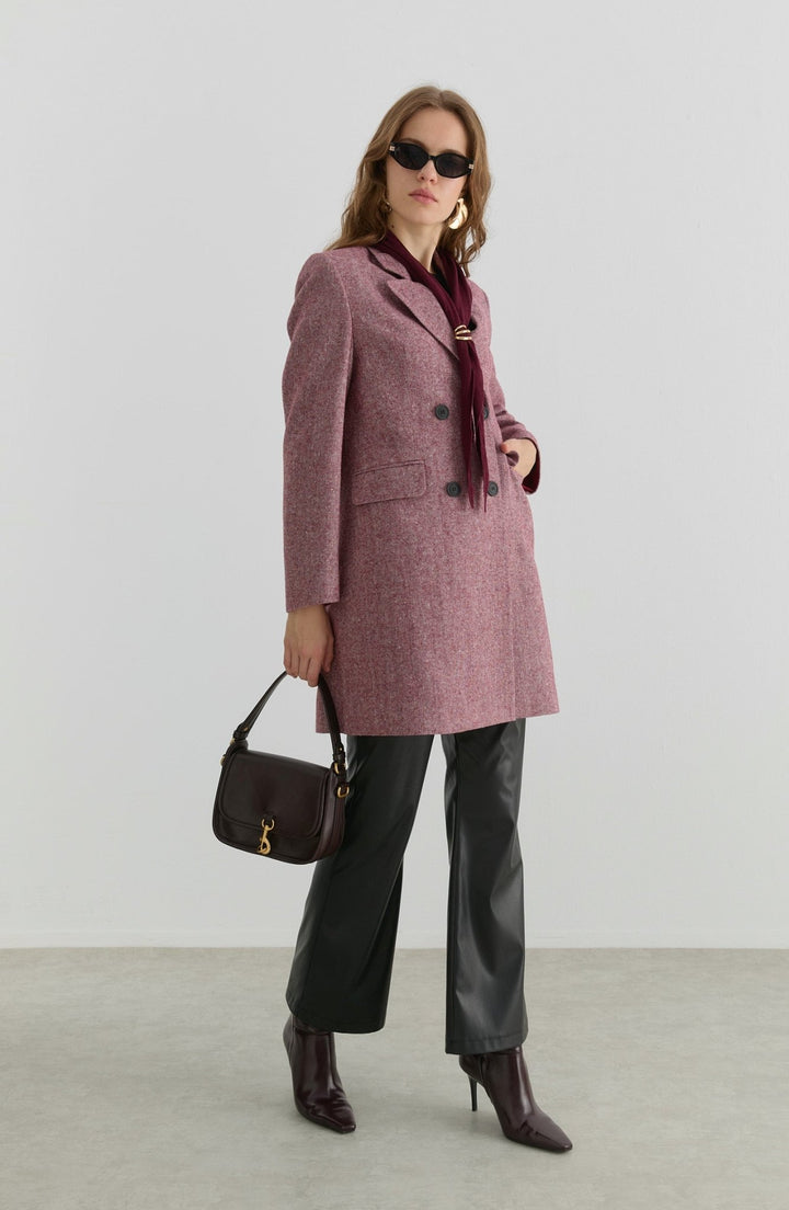 Palazzo Bordo Tüvit Ceket - Fatma Atasoy