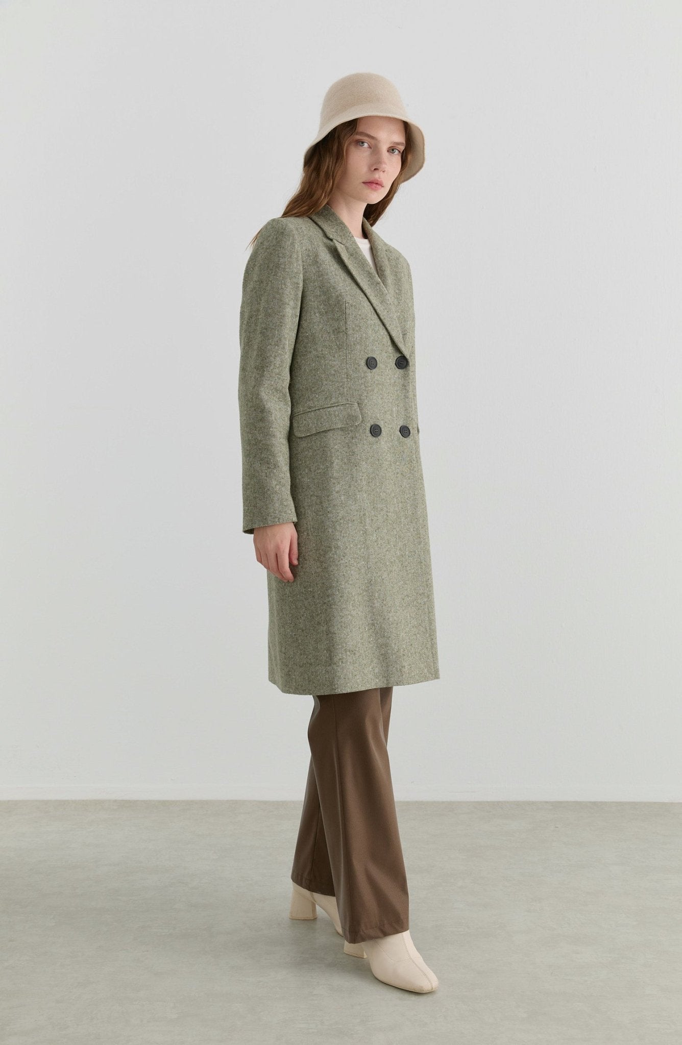 Palazzo Haki Tüvit Ceket - Fatma Atasoy