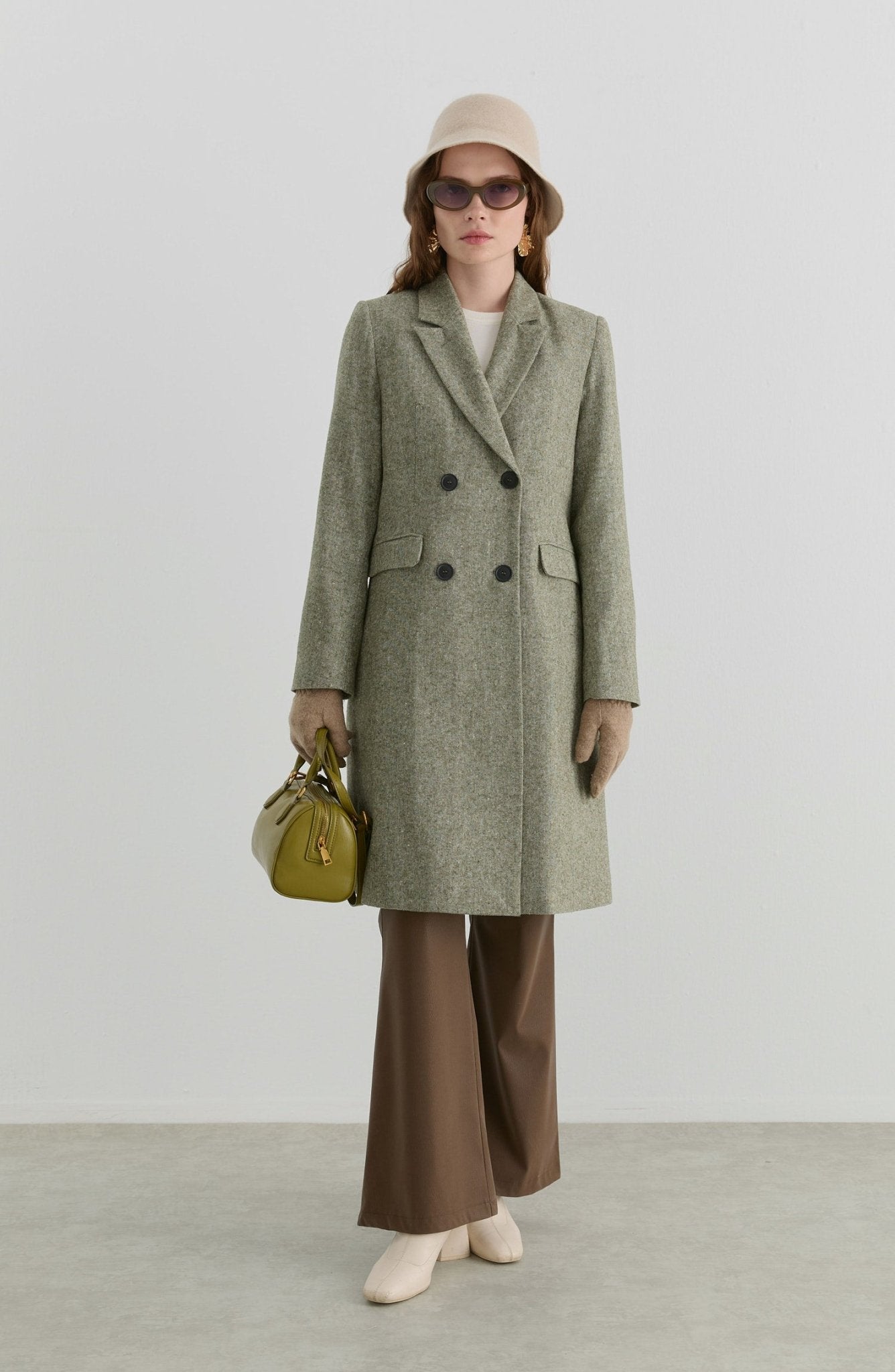 Palazzo Haki Tüvit Ceket - Fatma Atasoy