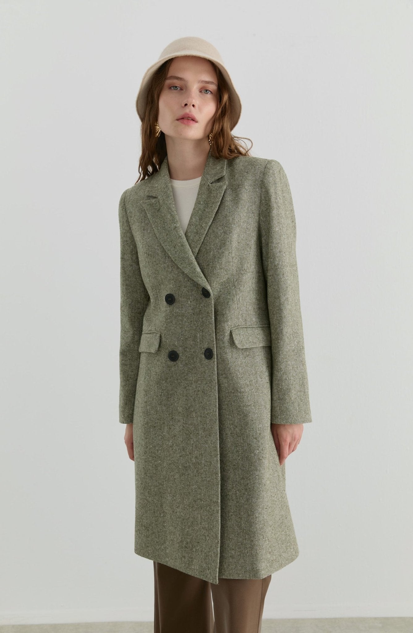 Palazzo Haki Tüvit Ceket - Fatma Atasoy