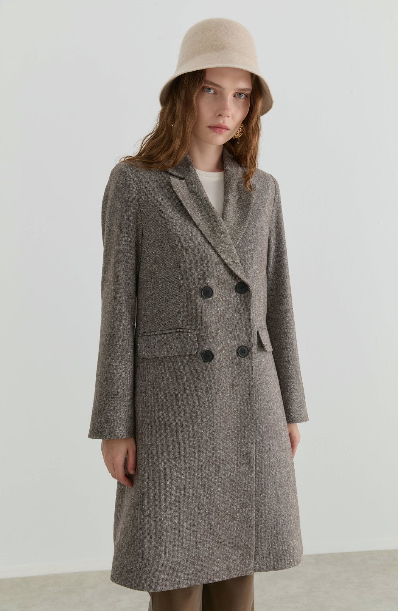 Palazzo Kahverengi Tüvit Ceket - Fatma Atasoy