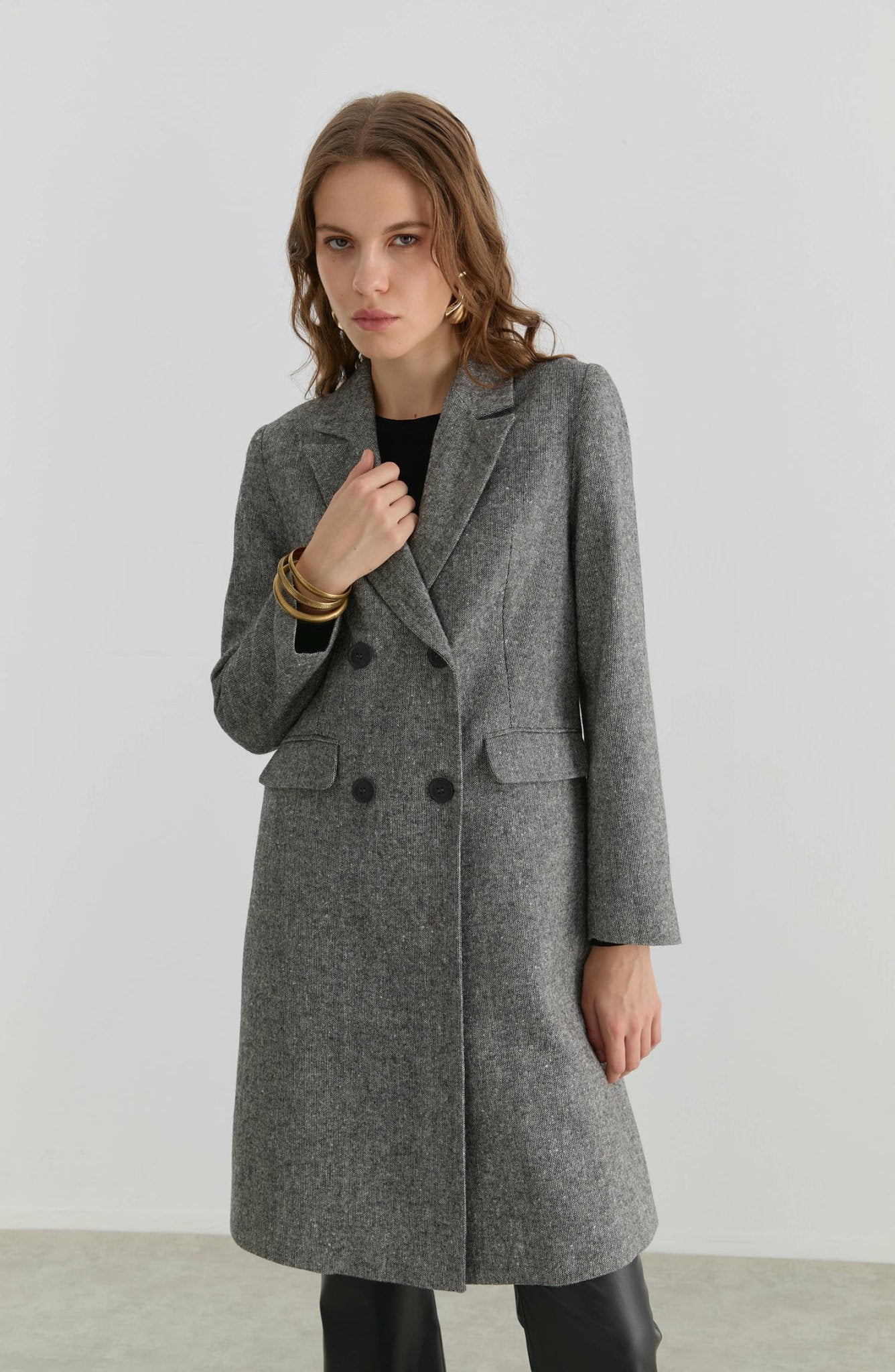 Palazzo Siyah Tüvit Ceket - Fatma Atasoy