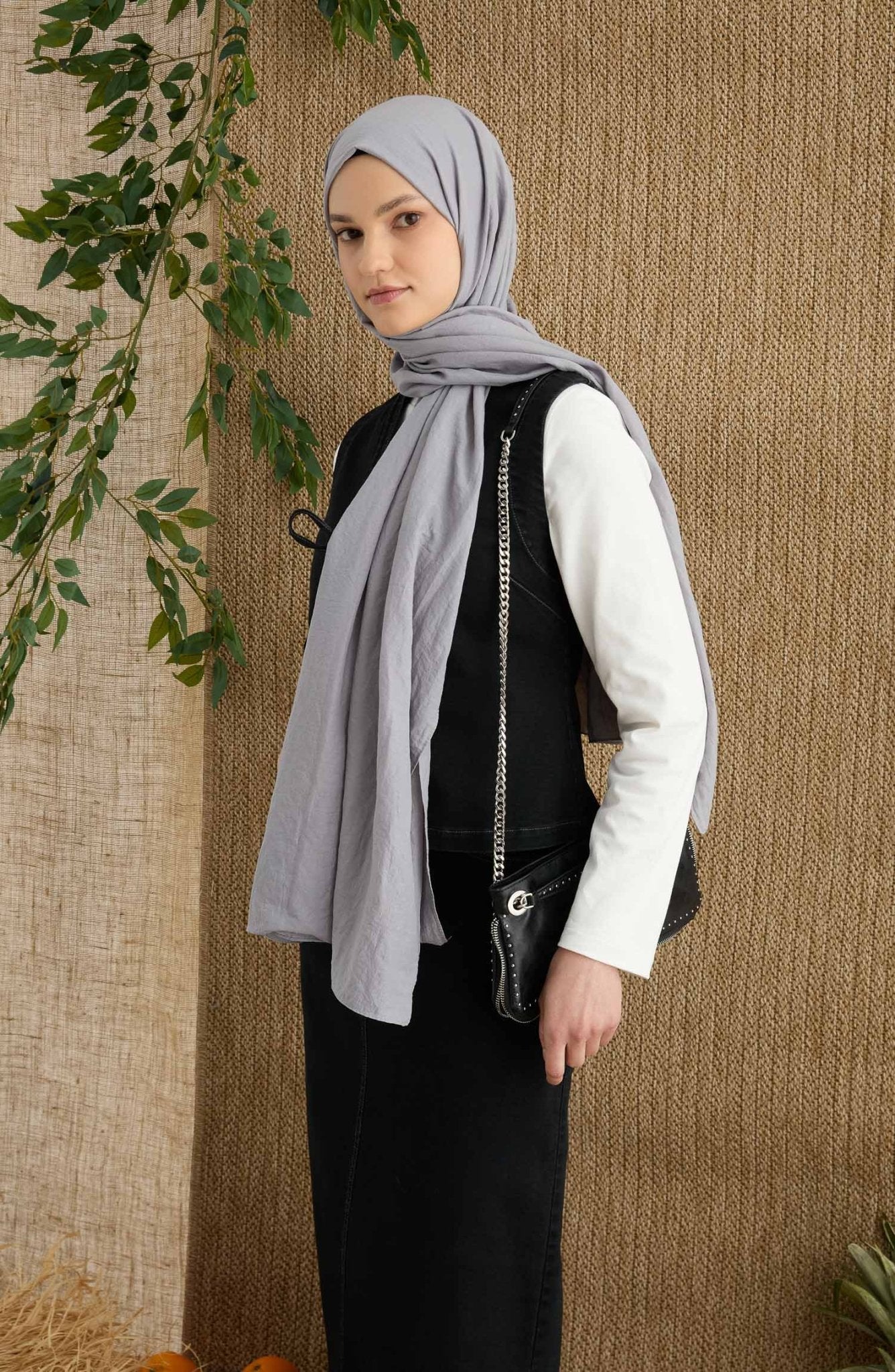 Pamuk Gri Aerobin Şal - Fatma Atasoy