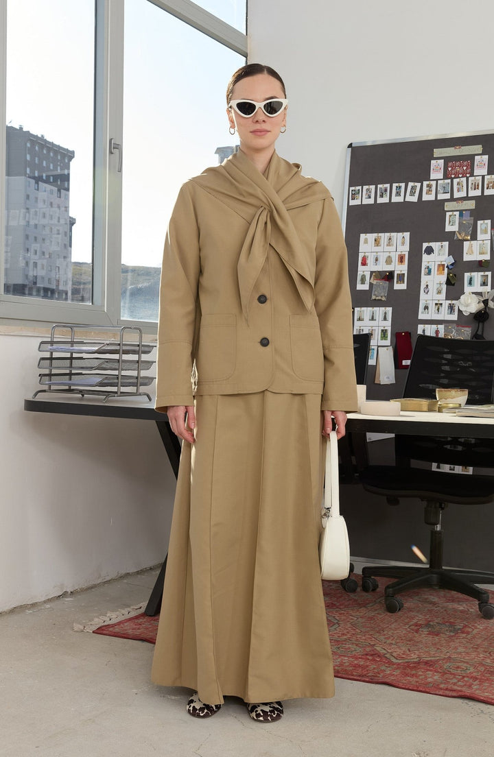 Parçalı Etek Sütlü Kahve - Fatma Atasoy