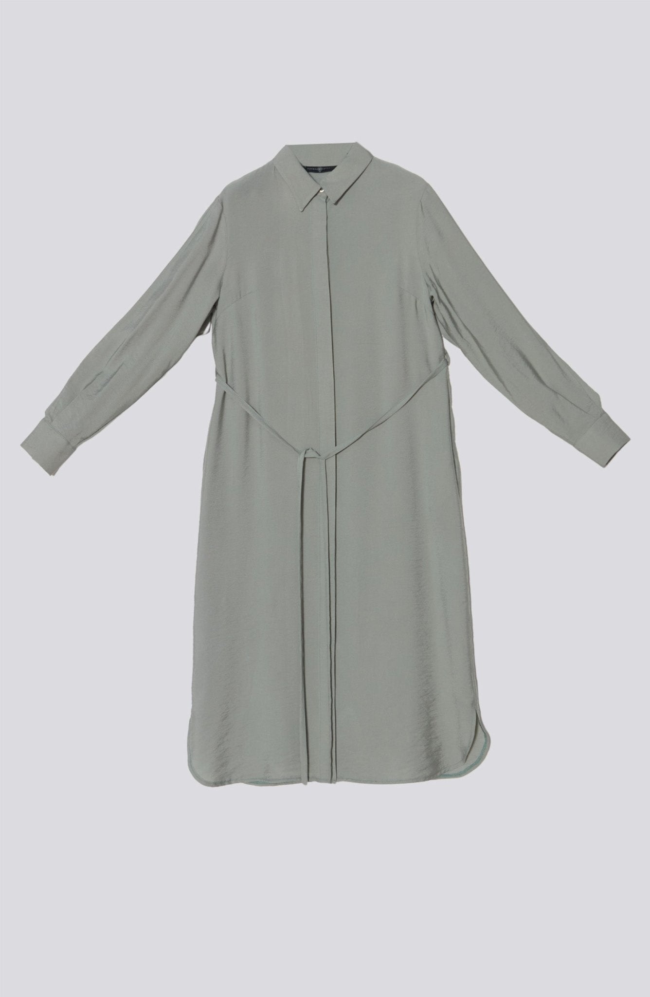 Pelerinli Maksi Mint Tunik - Fatma Atasoy