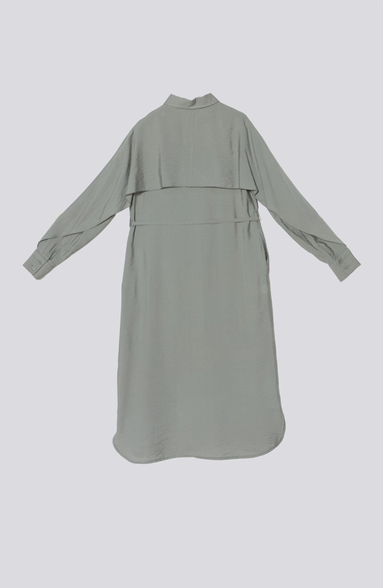 Pelerinli Maksi Mint Tunik - Fatma Atasoy