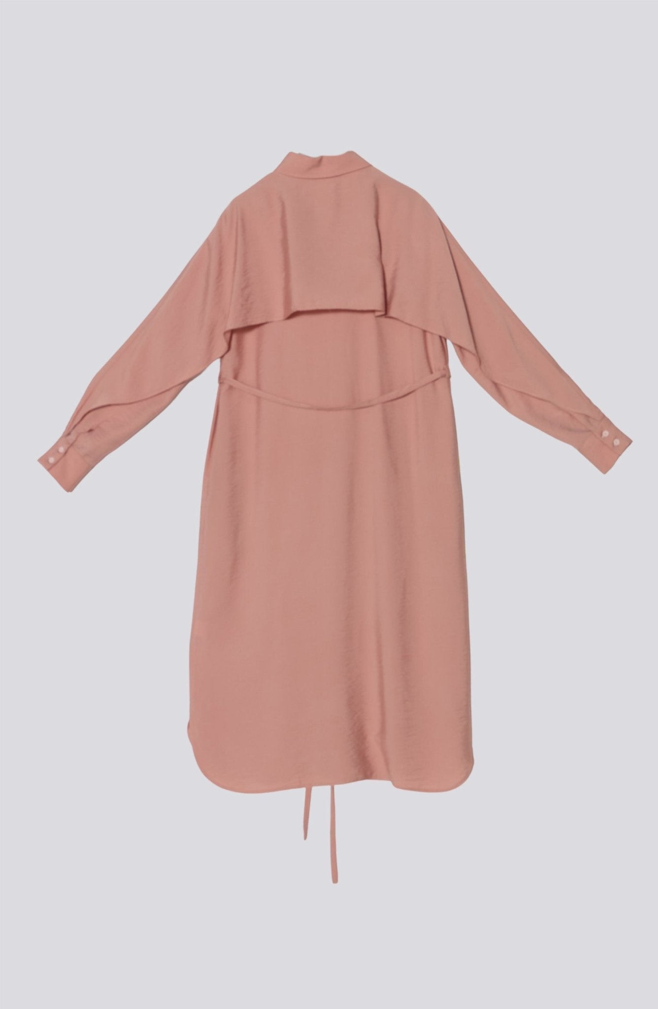 Pelerinli Maksi Soft Pembe Tunik - Fatma Atasoy